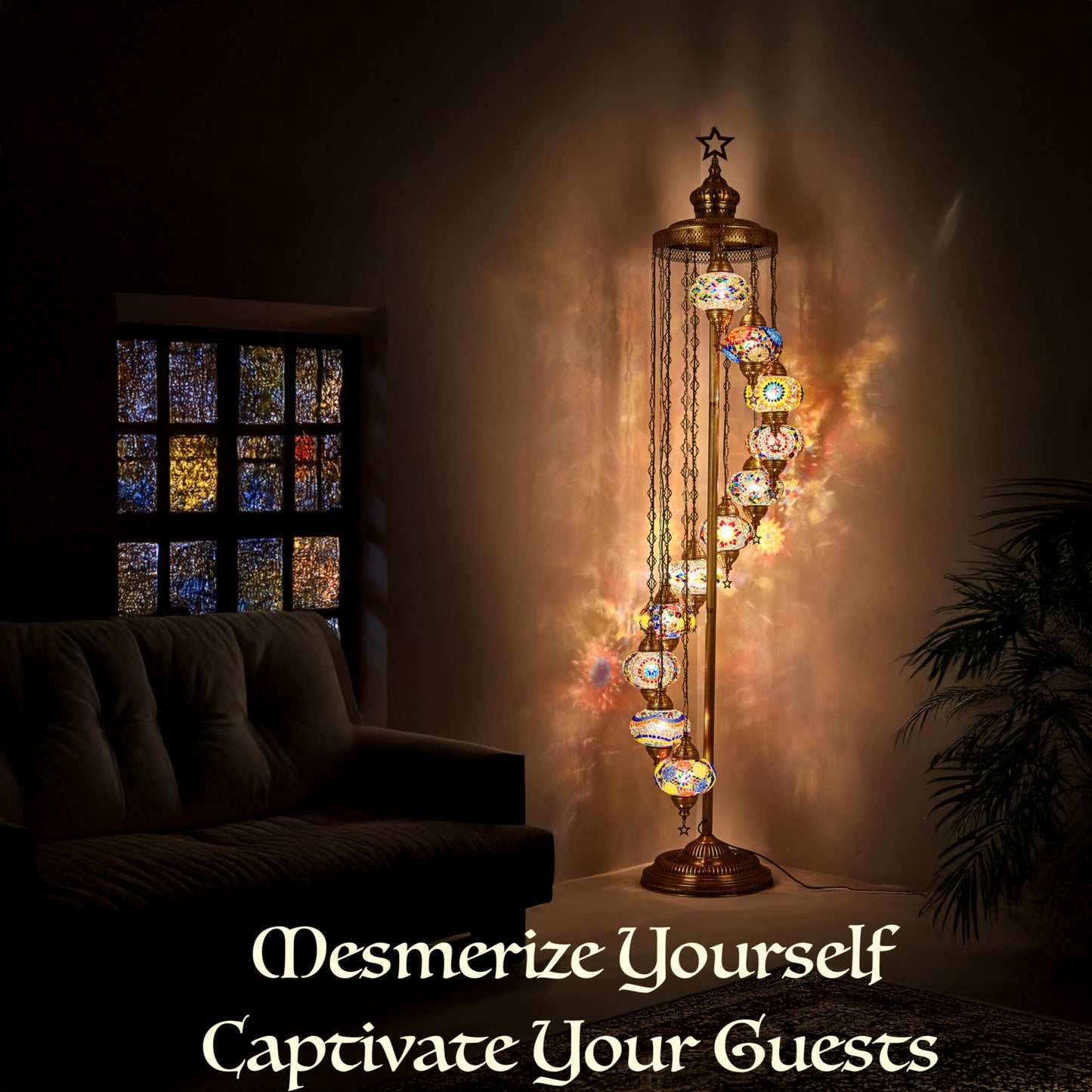 7ft Tall Standing Lamp for Bedroom & Living Room - Handmade Decorative Lighting