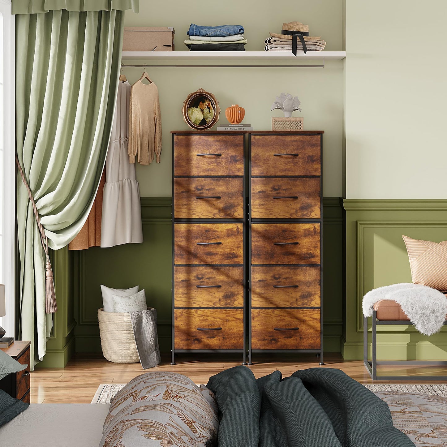 5-Drawer Tall Dresser for Bedroom - Storage Organizer