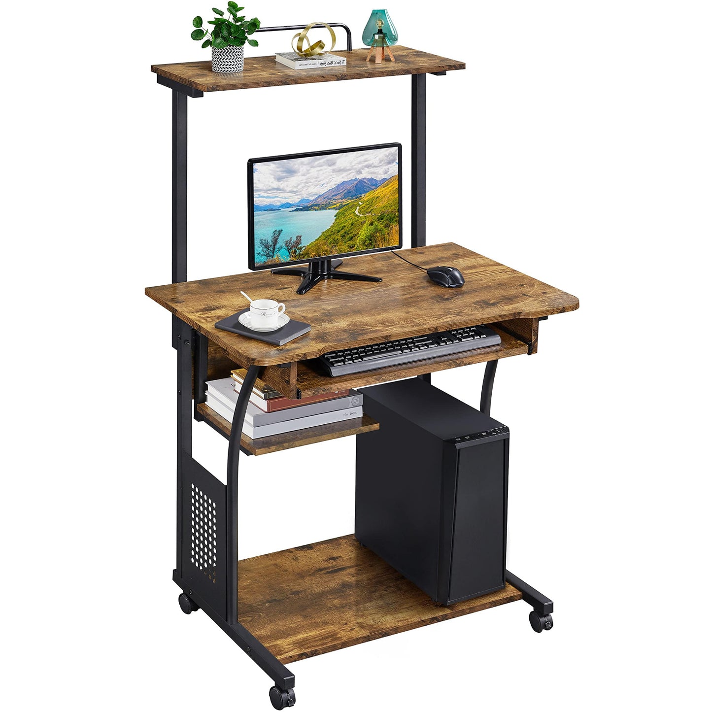 Rustic Brown Computer Desk