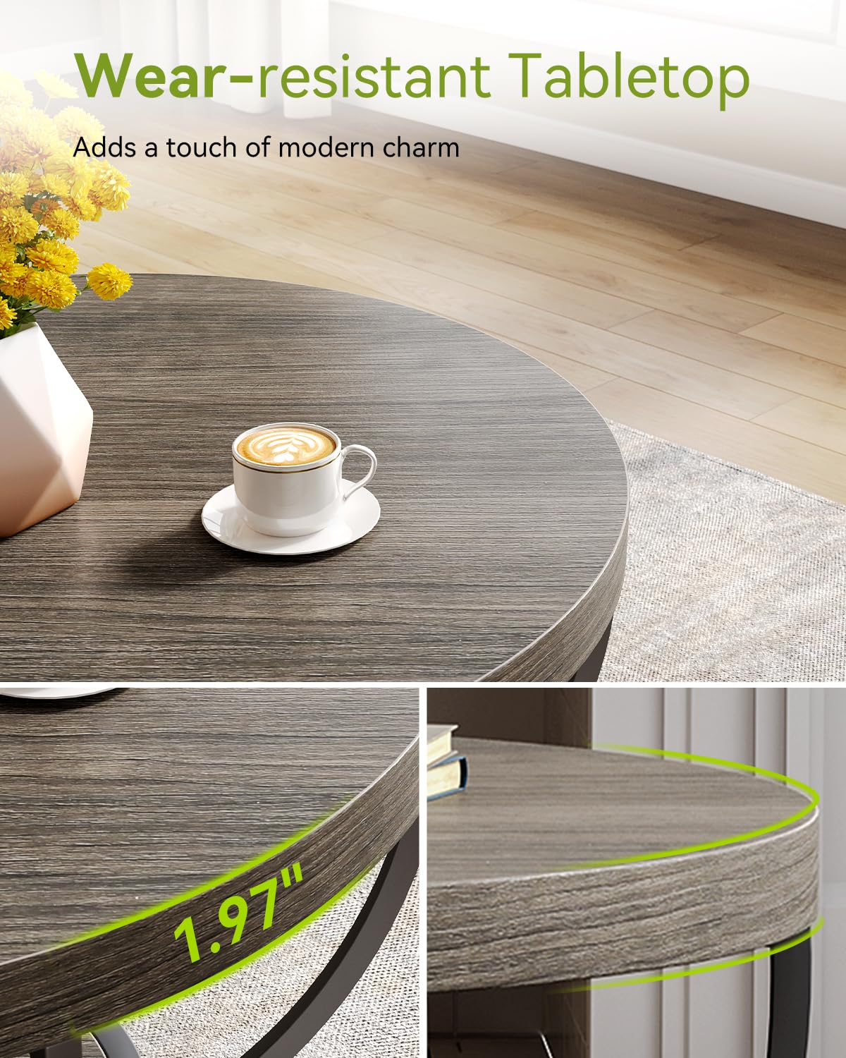 Grey and Black Coffee Table