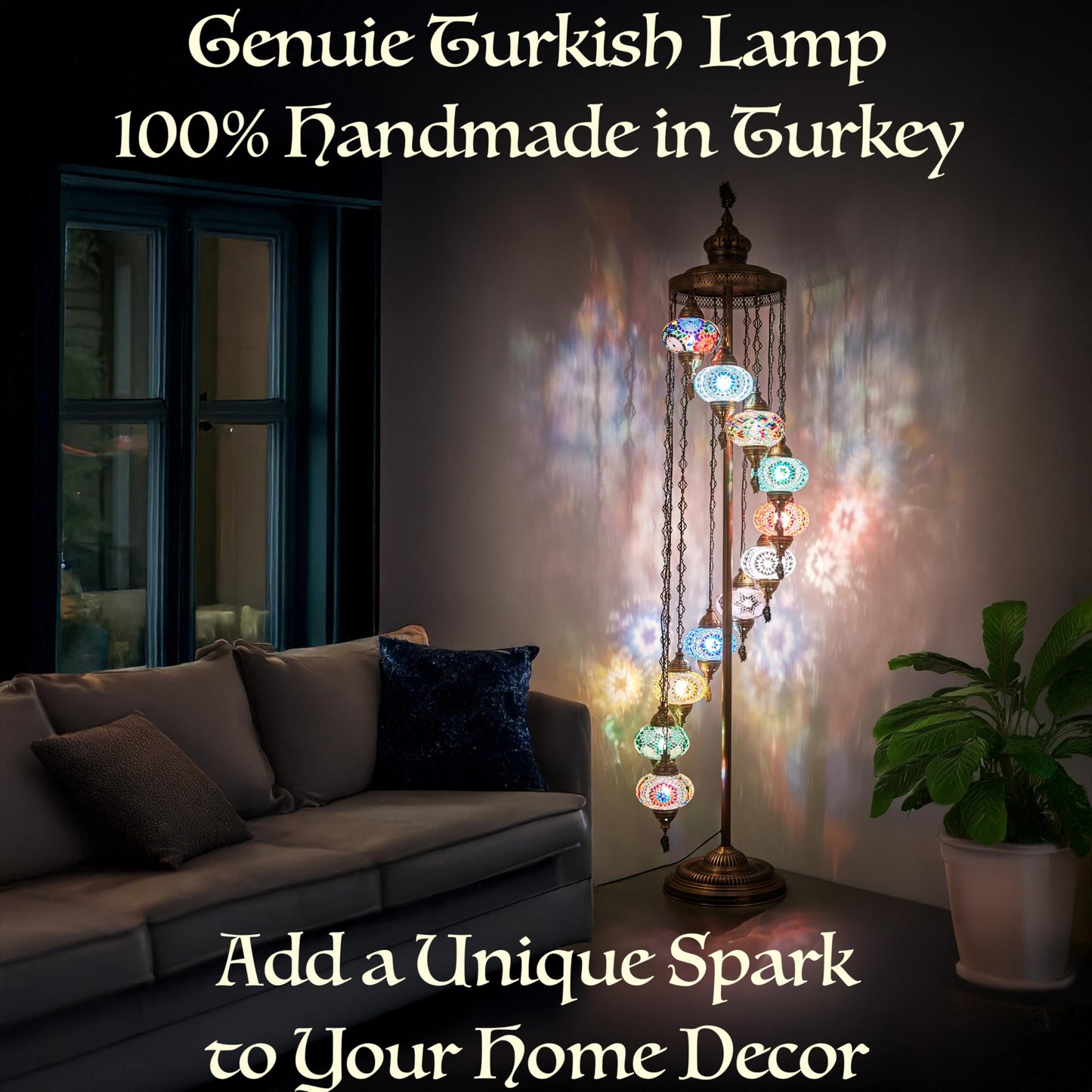 7ft Tall Standing Lamp for Bedroom & Living Room - Handmade Decorative Lighting