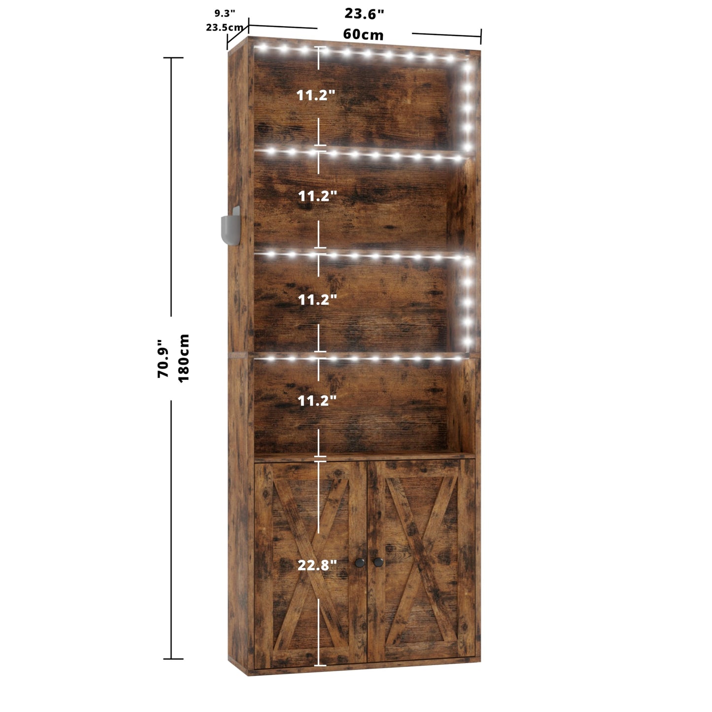 Vintage Brown Bookshelf
