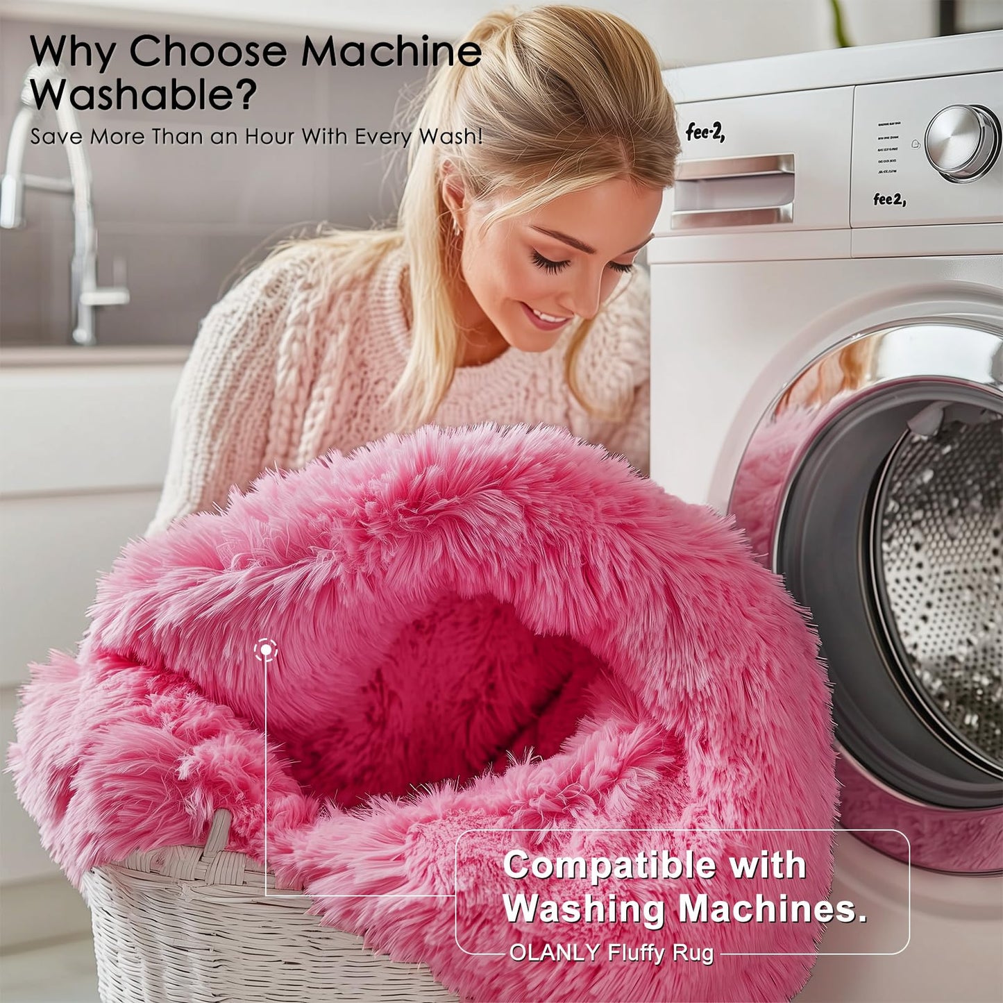 Hot Pink Area Rug(4' x 5.9')