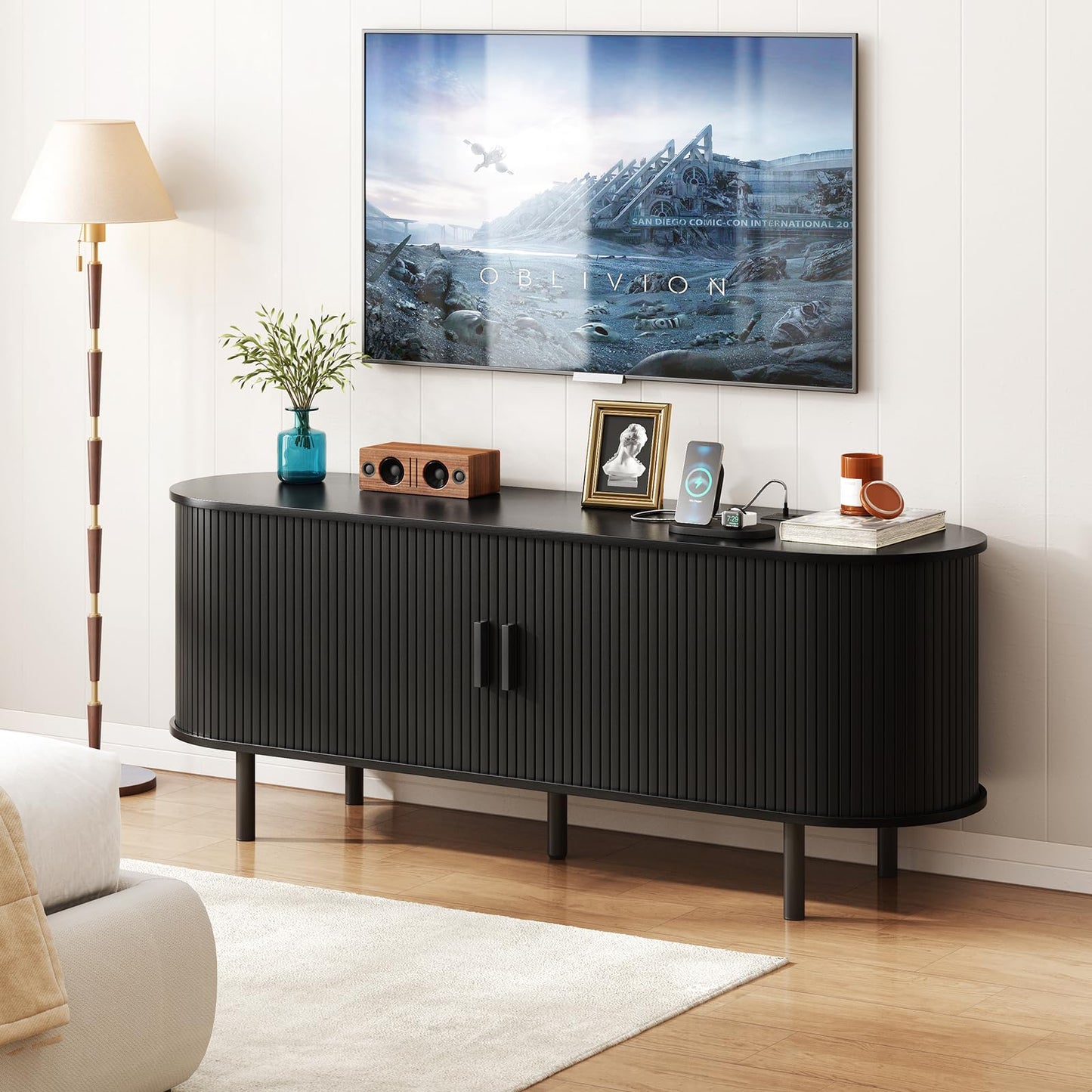 Black - 60 Inch TV Stand