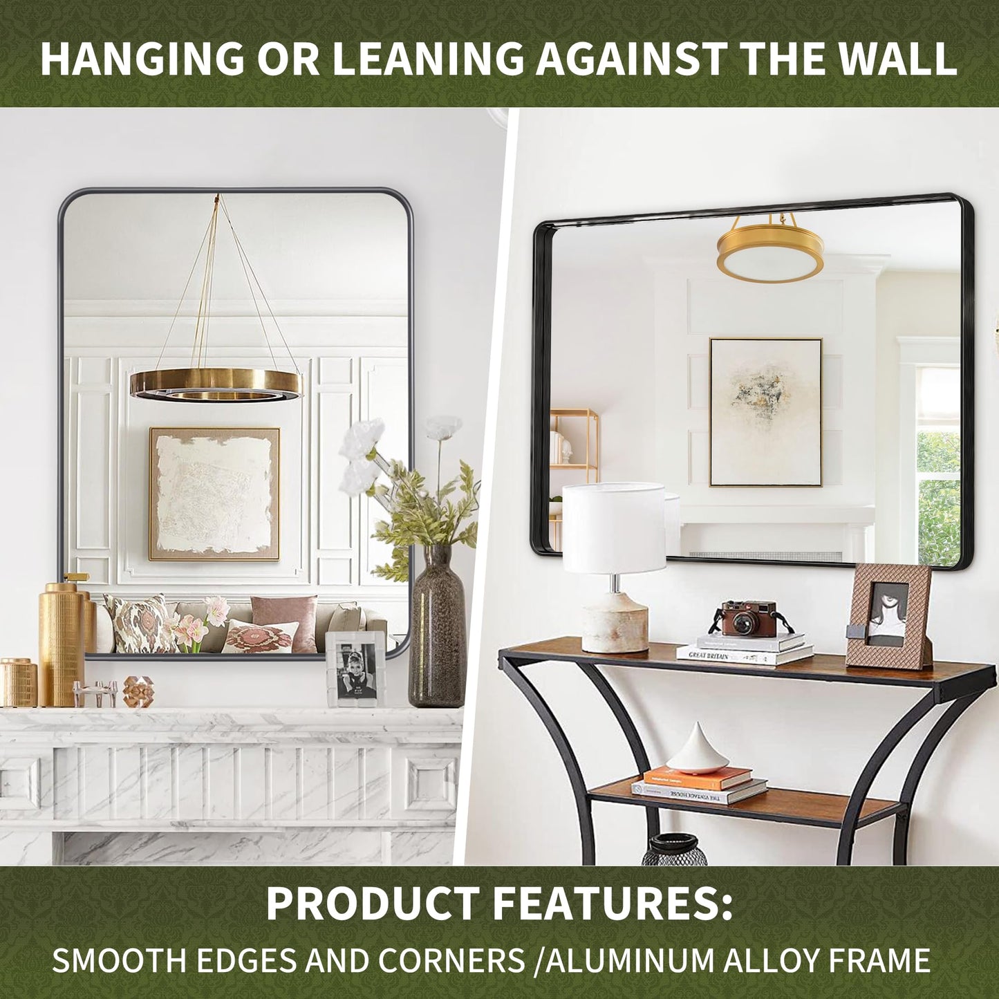 Wall Mounted Vanity Round Corner Mirror