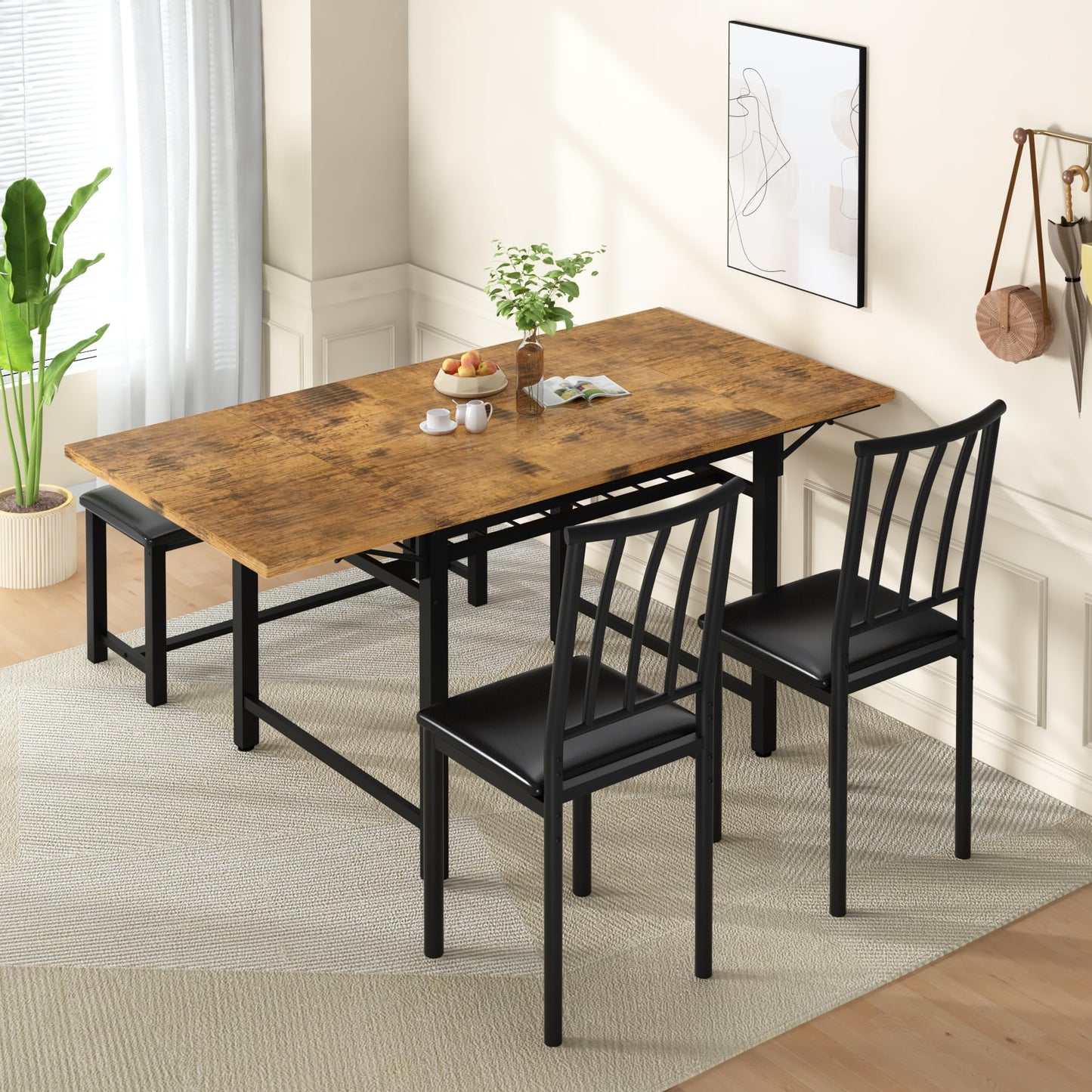 Rustic Brown Dining Table