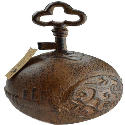 Cast Iron Decorative Door Stop - 4 lbs Heavy Door Stopper
