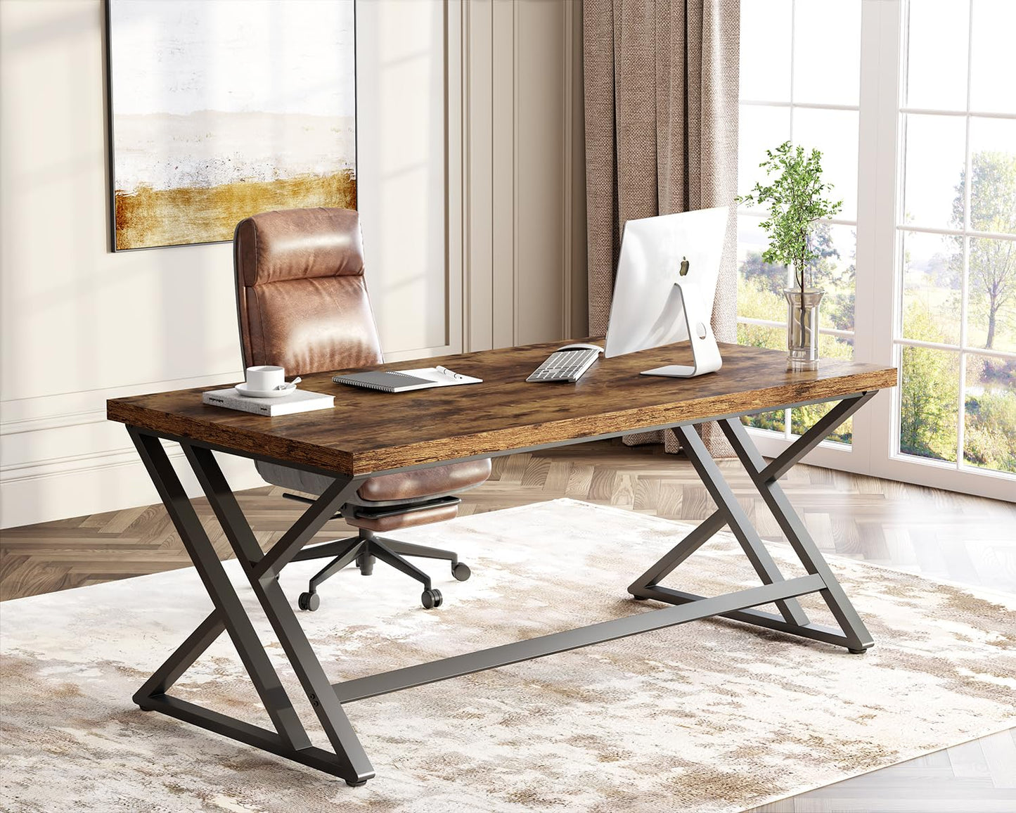 Rustic Brown Computer Desk