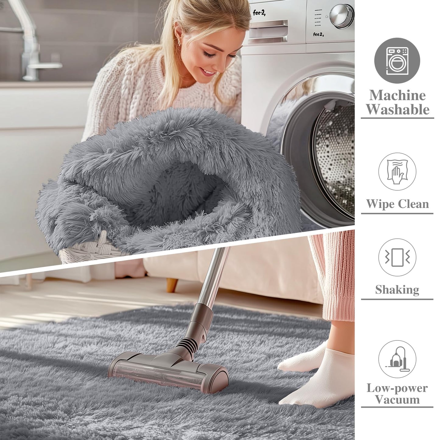 Light Grey Area Rug(4' x 5.9')