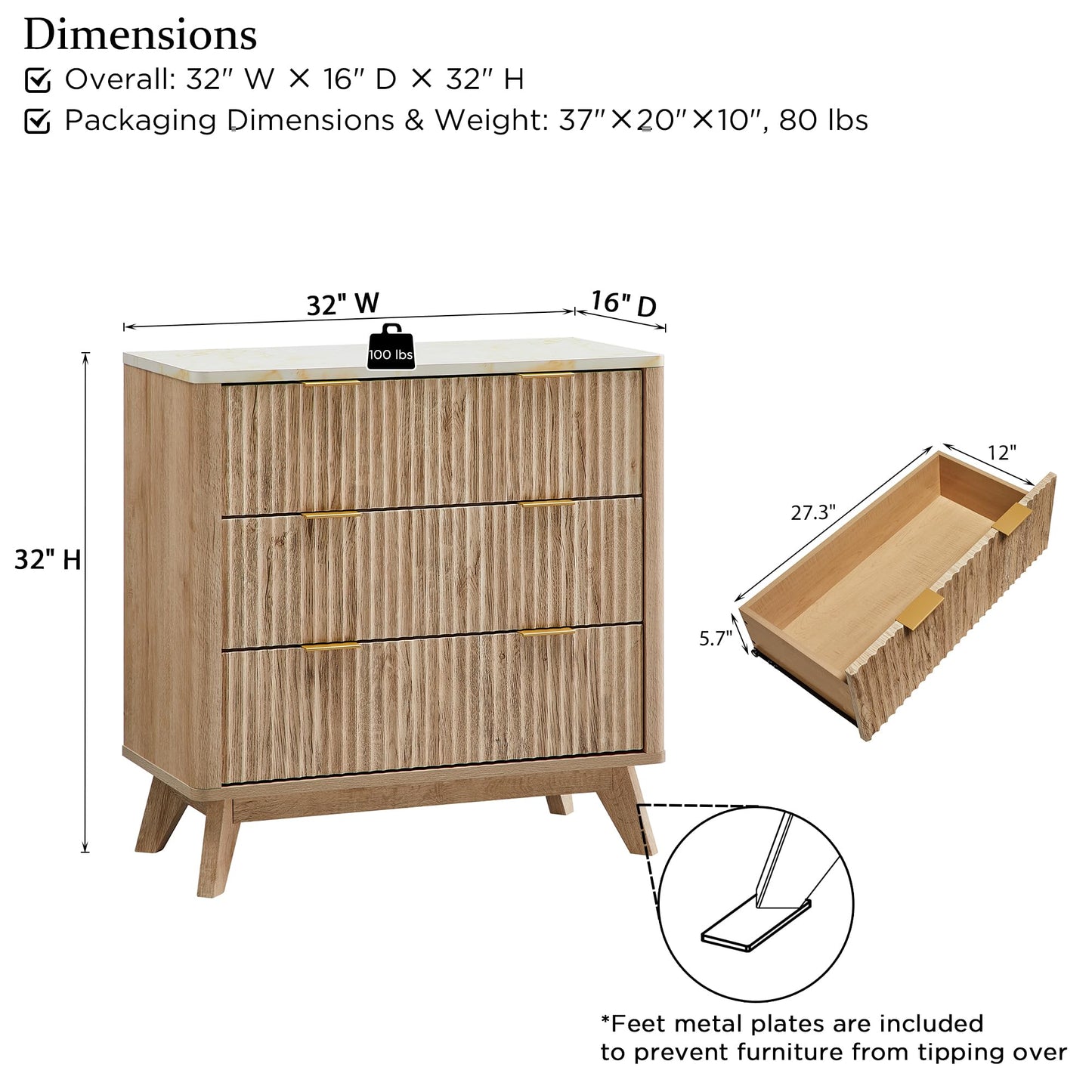 Nightstand Modern Side Table