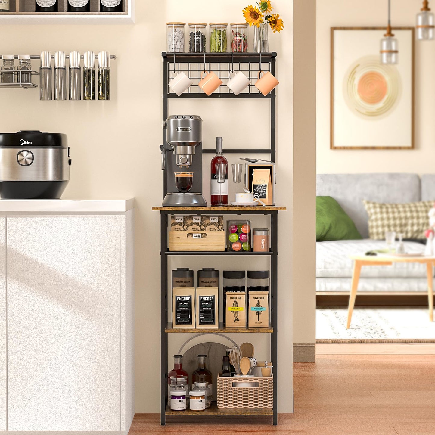 Brown Bookcases & Shelves Kitchen T Rack
