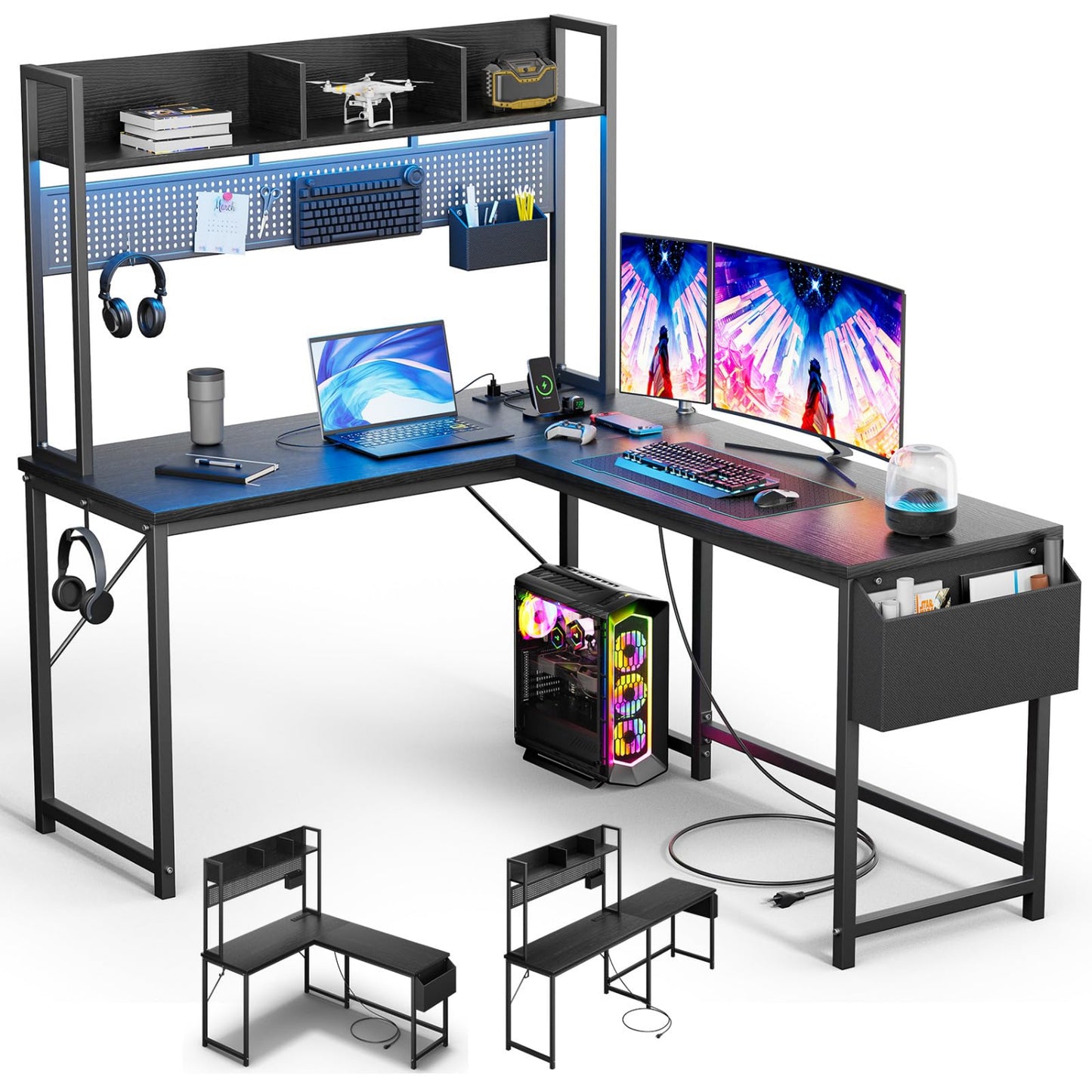 Black Wooden Computer Desk
