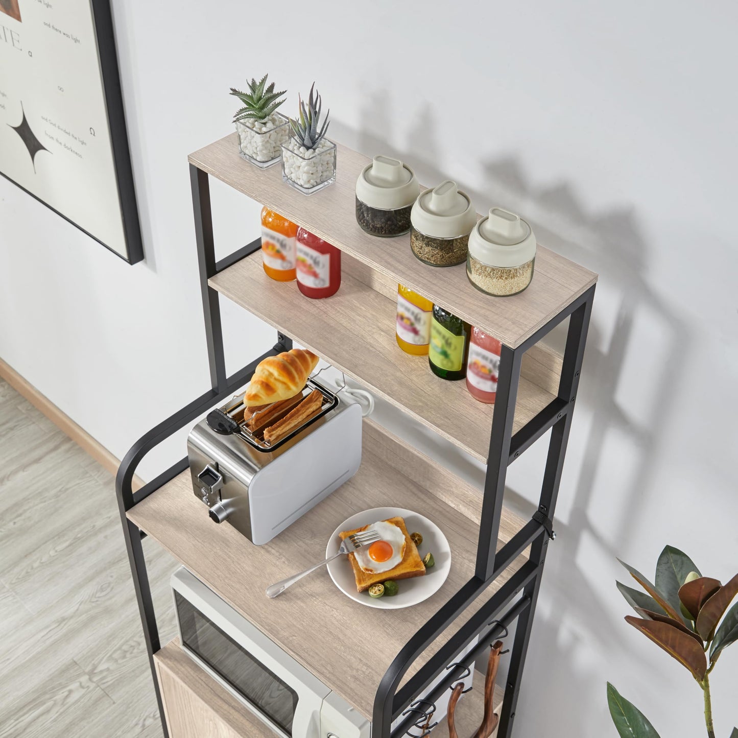 Grey Kitchen Bakers Rack