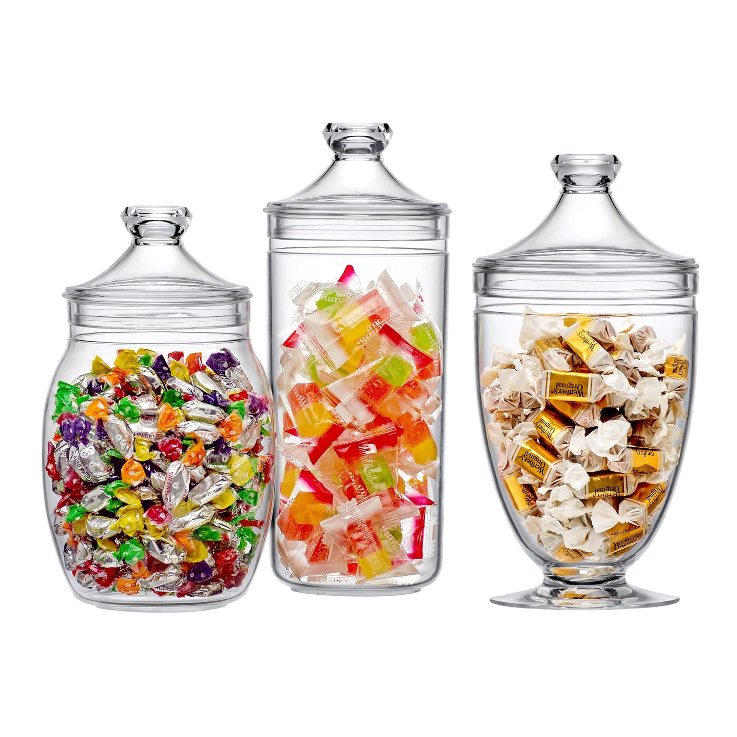 Clear Amazing Candy/Food Jars (3-Piece Set)