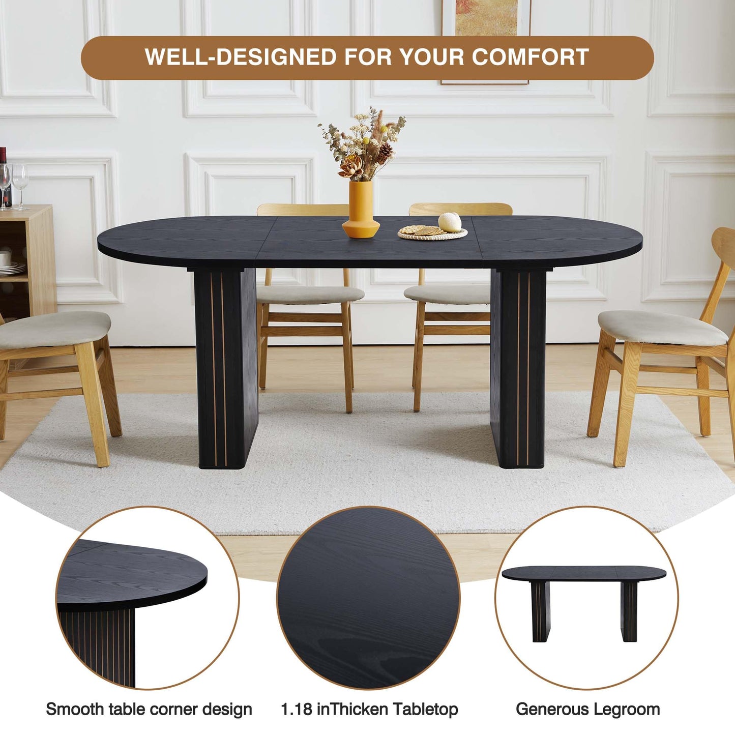 Black Kitchen Dining Table