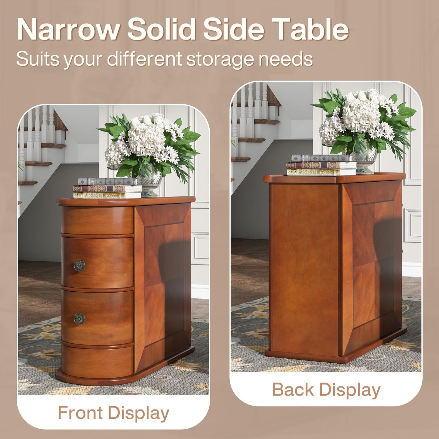 Wood End Table Set