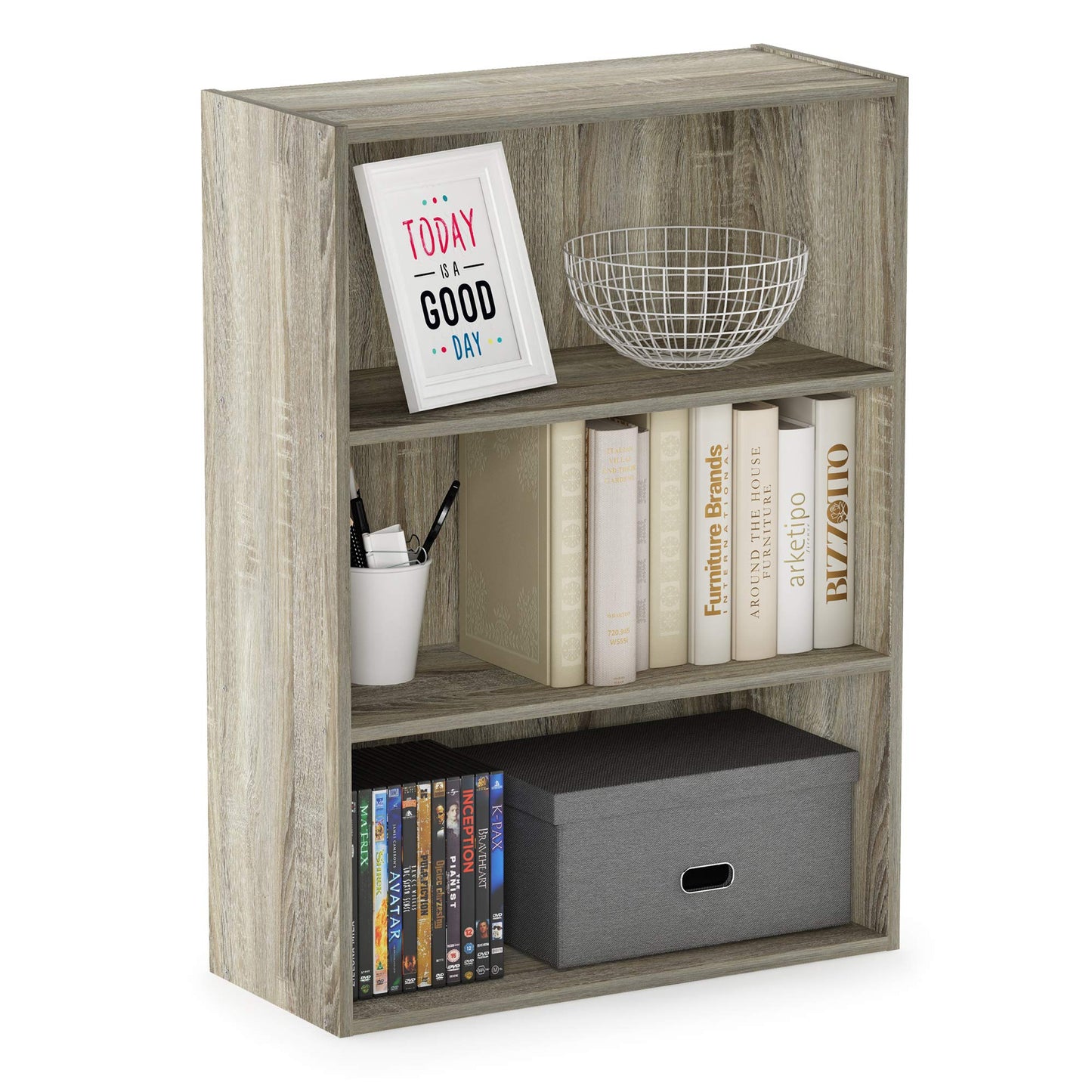 Sonoma 3-Tier Open Shelf Bookcase