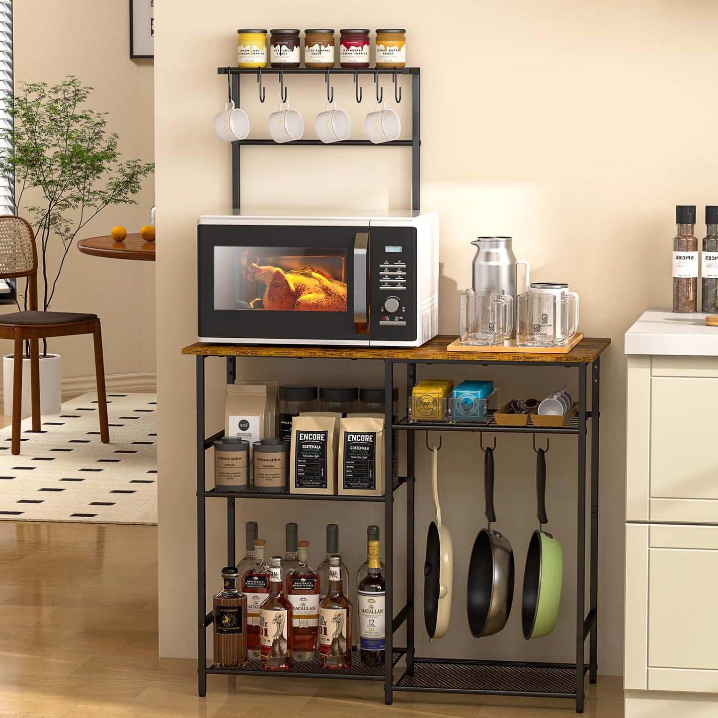 Rustic Brown Kitchen Stand