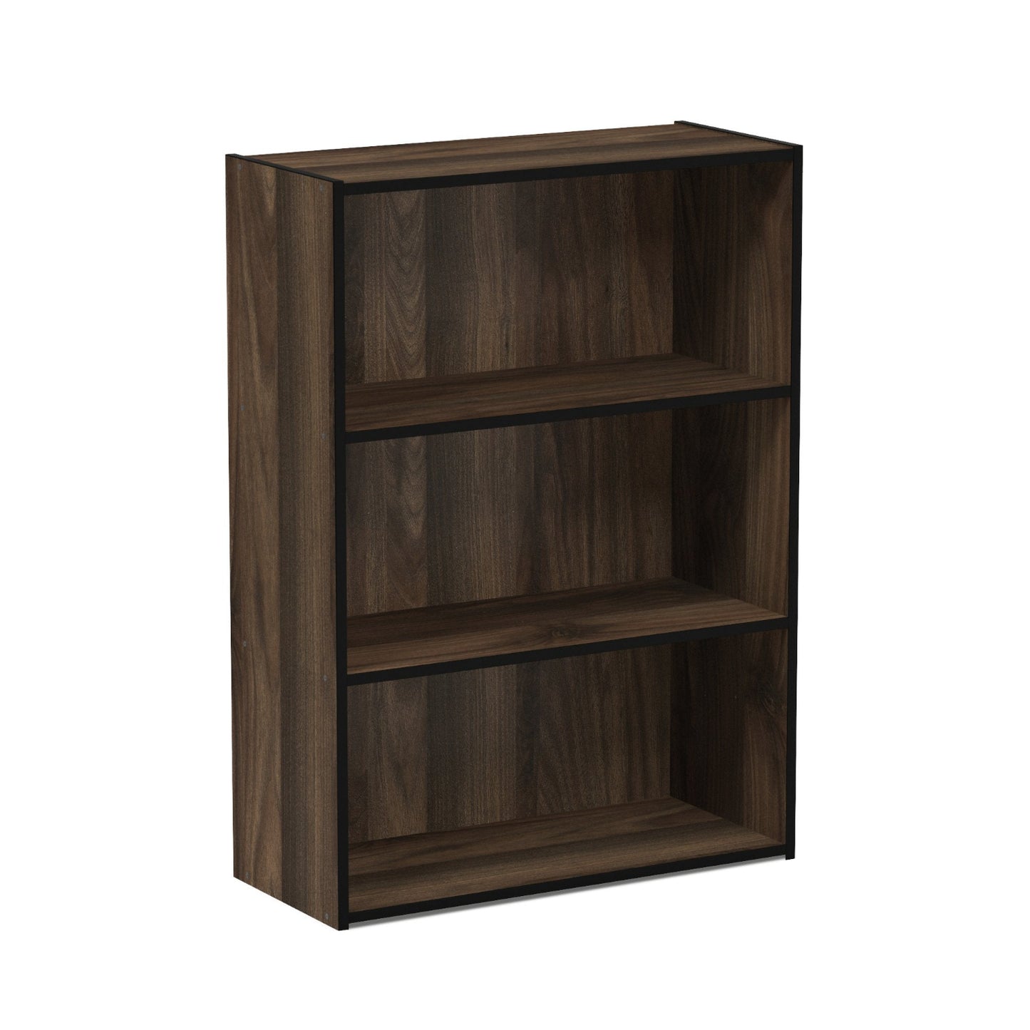 Columbia Walnut 3-Tier Open Shelf Bookcase