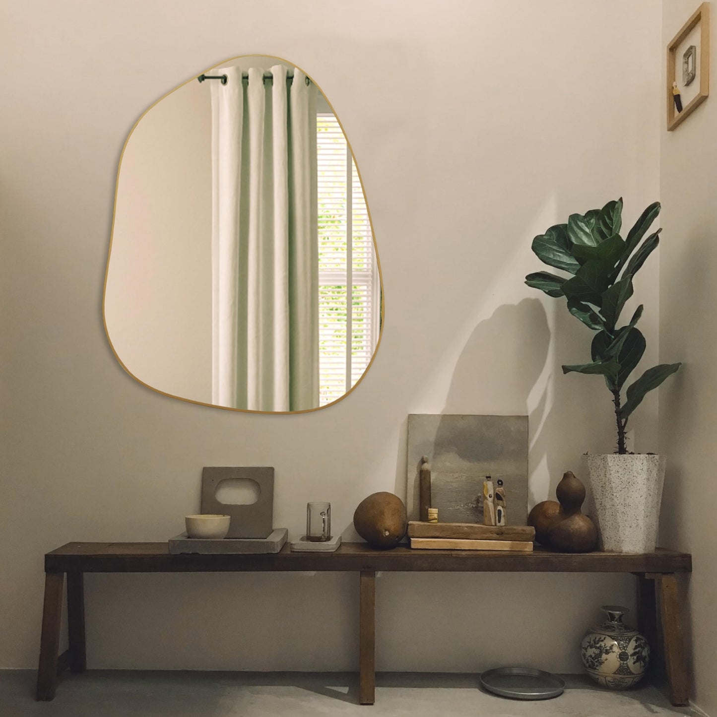 Irregular Wall Mirror, Mirror for Bathroom, Bedroom, Living Room and Entryway