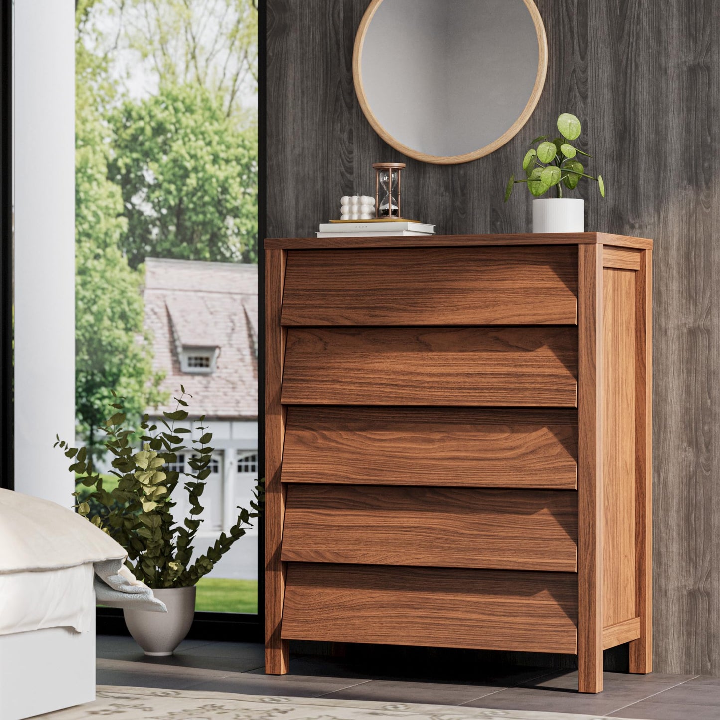 Modern Chest of Drawers with Handle less Design