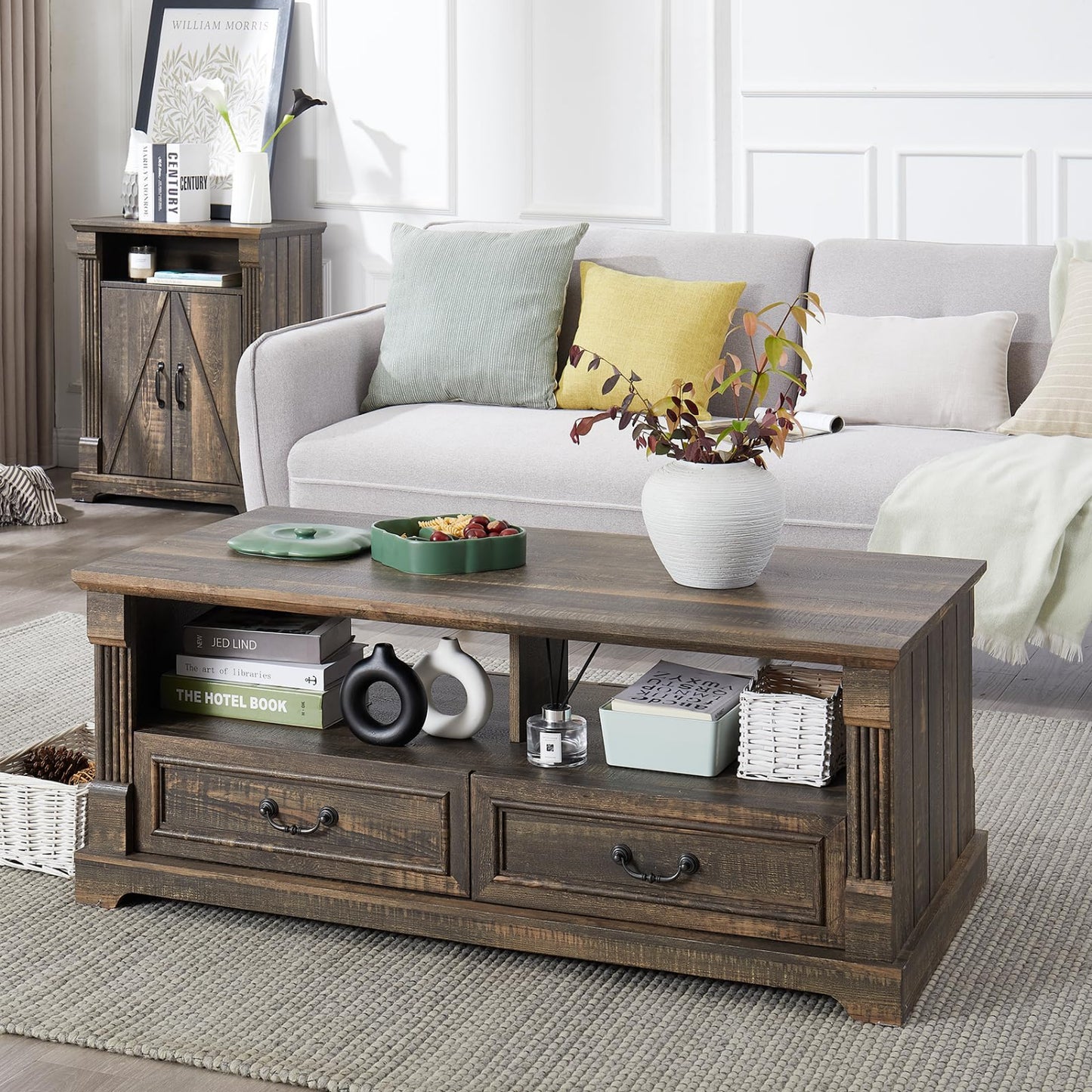 Wood Coffee Table for Living Room