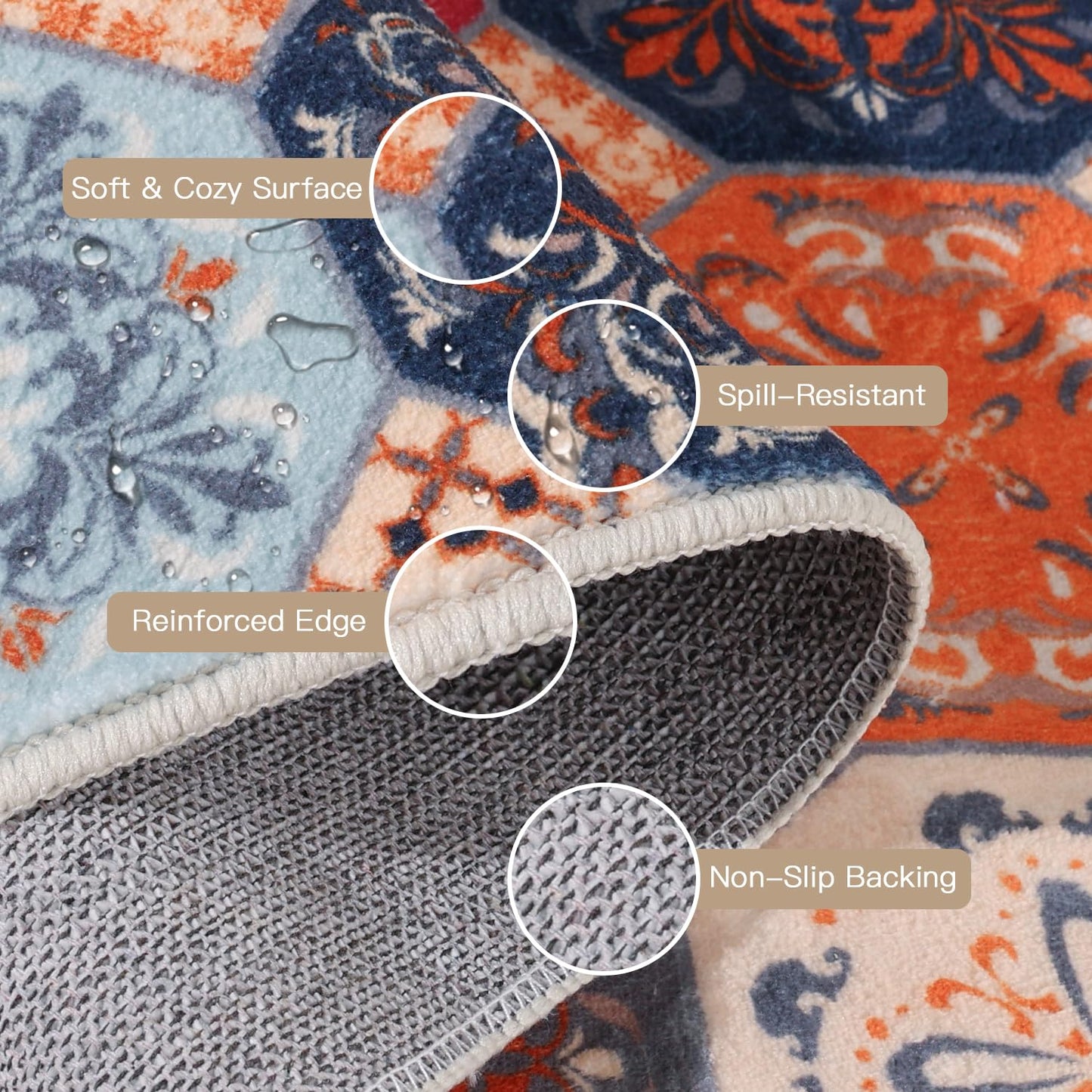 Moroccan Orange Area Rugs