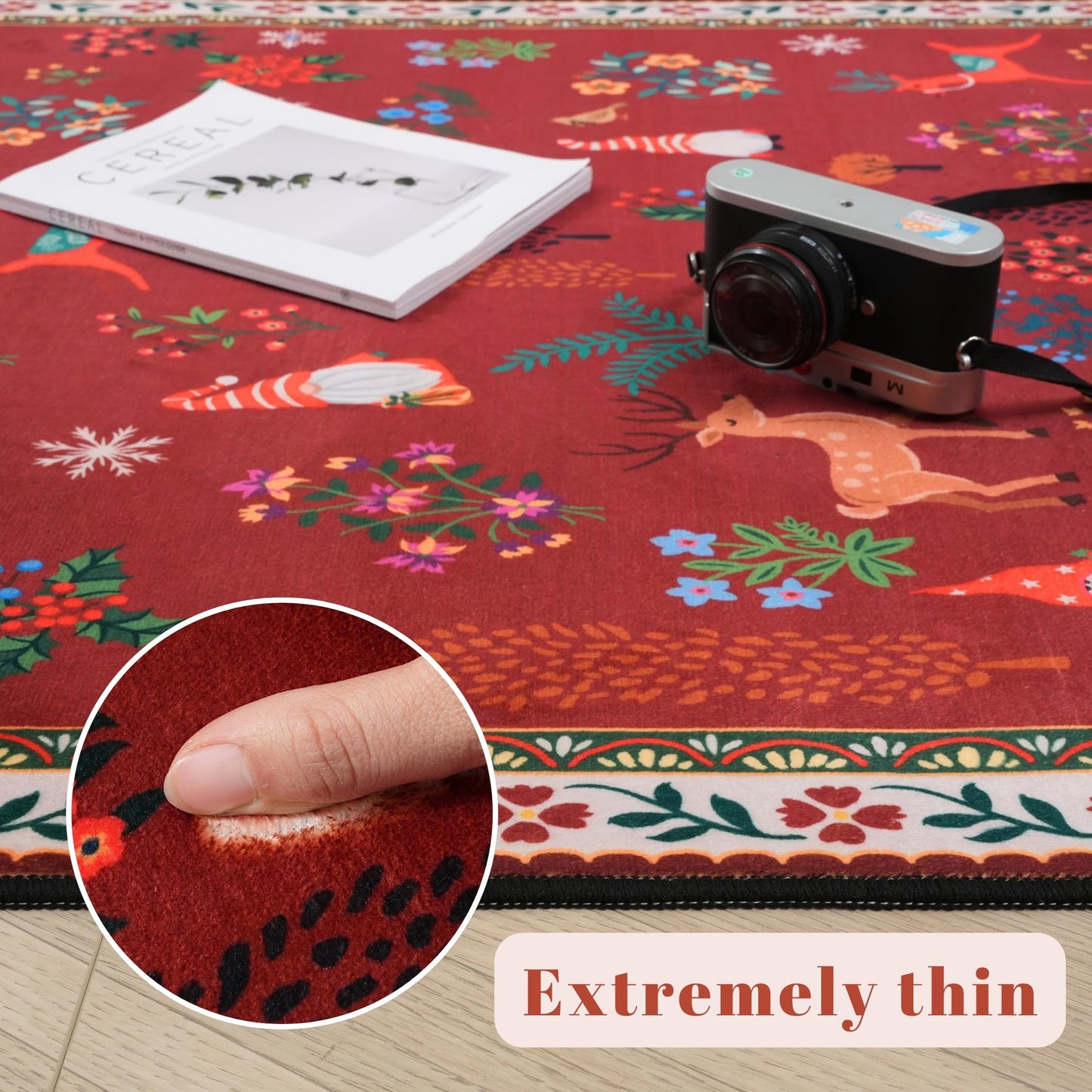 Santa Claus Red Rug(3' x 5')