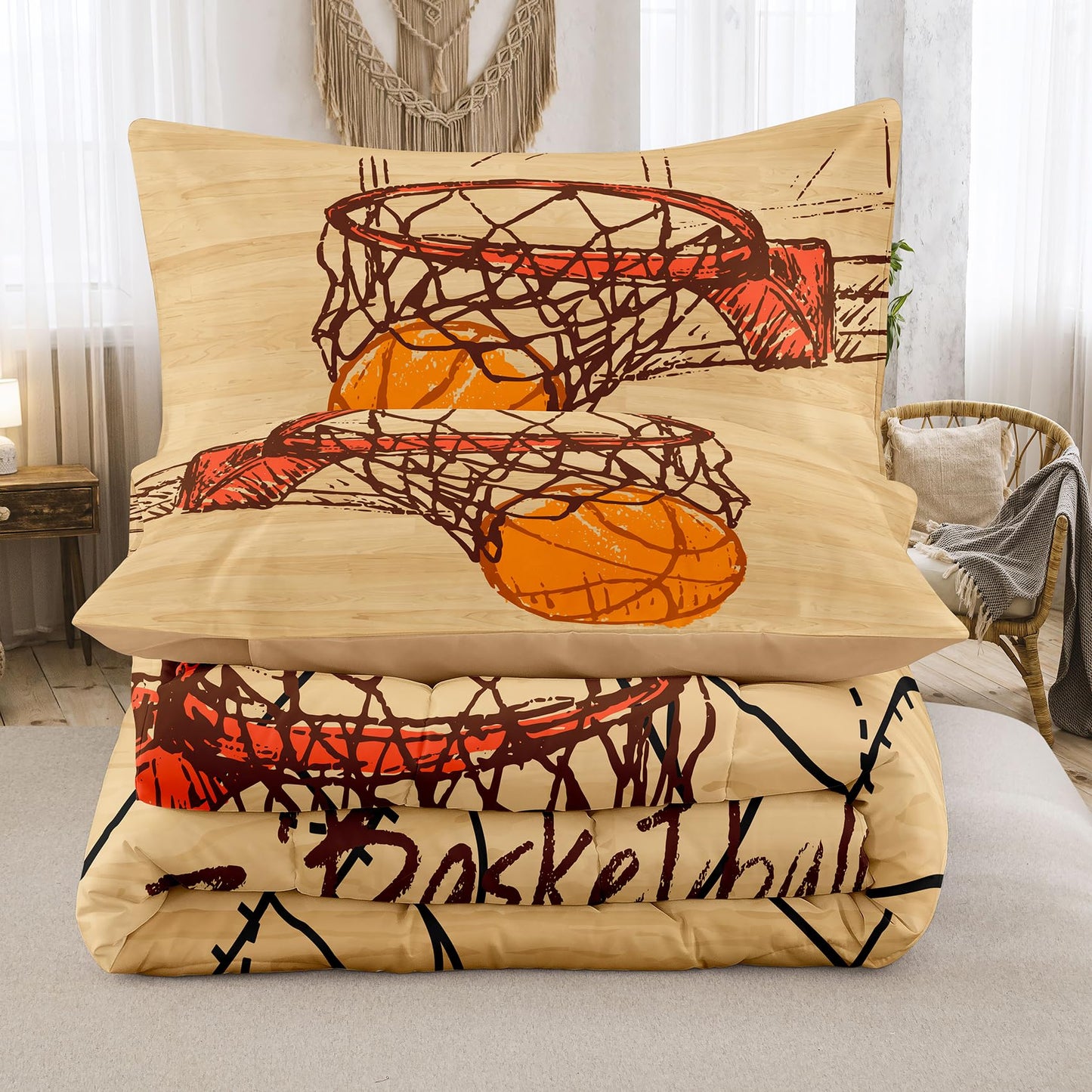 Basketball Bedding Set Twin 3D Printed