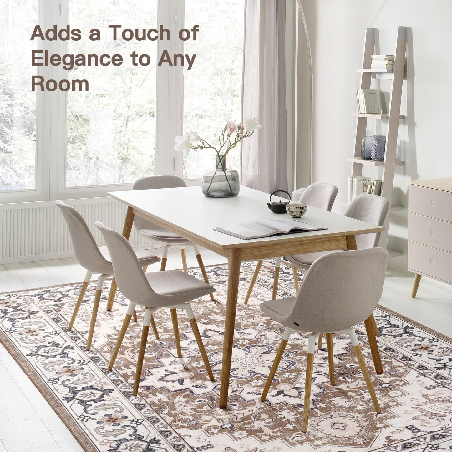 Floral Brown Area Rugs