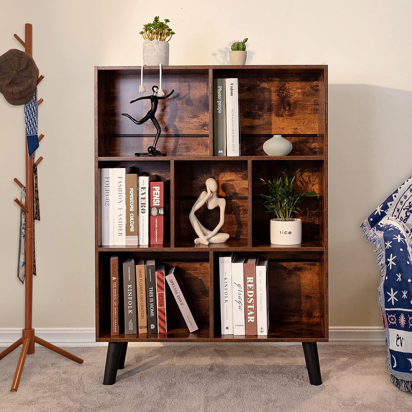 Retro Brown Bookshelf