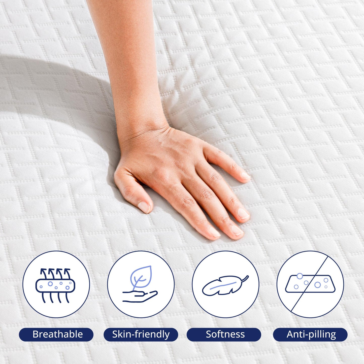 8 Inch Green Tea Memory Foam Mattress for Cool Sleep