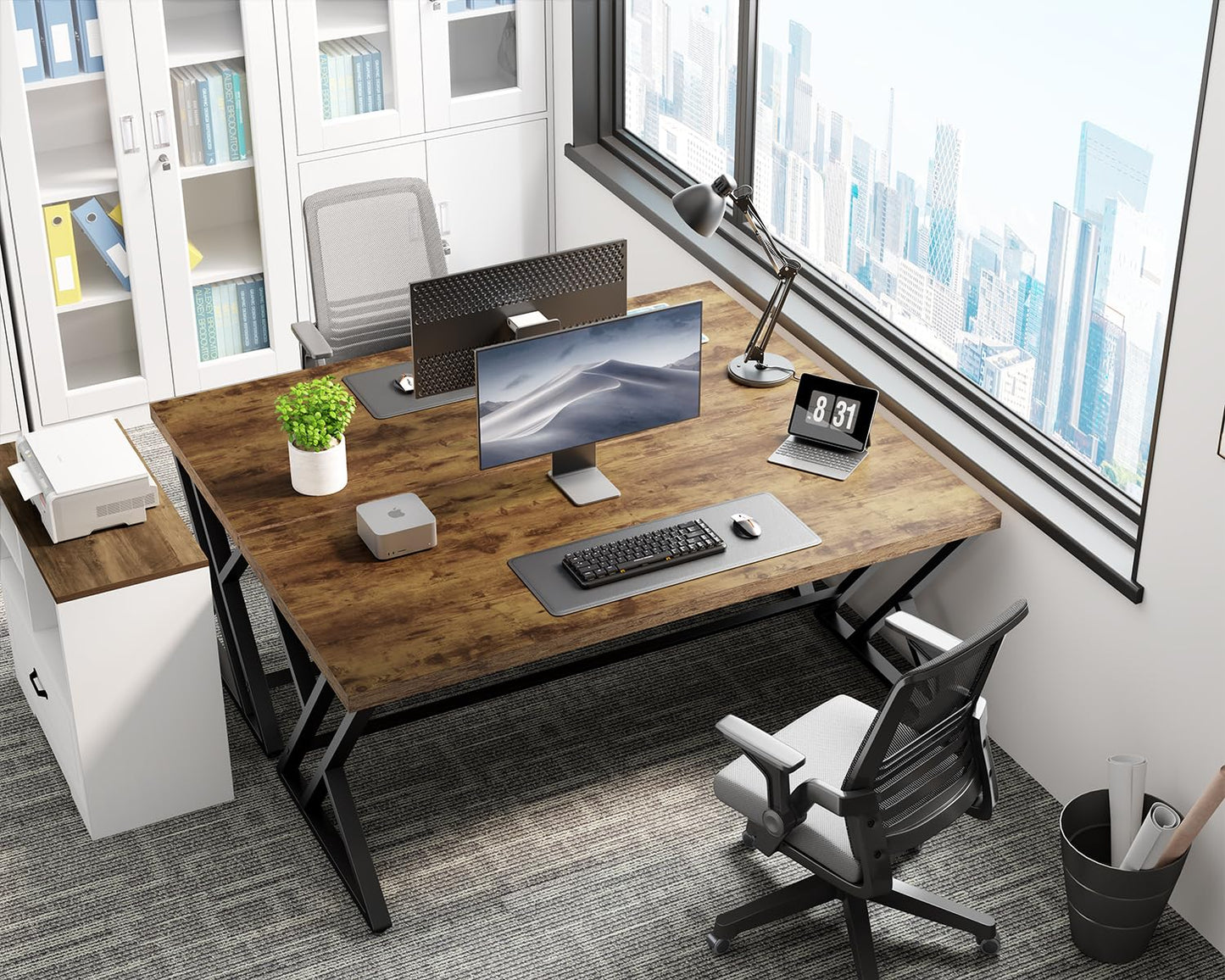 Rustic Brown Computer Desk