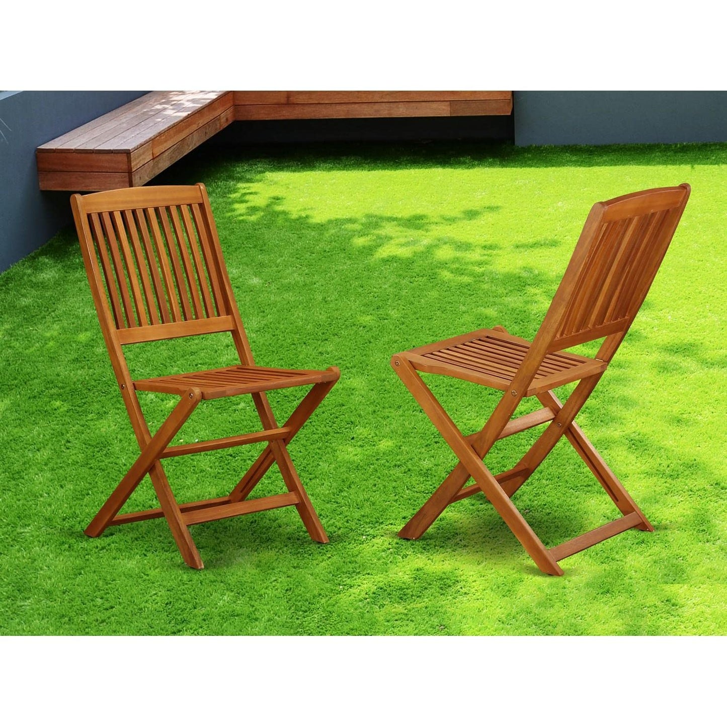 Foldable Patio Dining Chairs - Set of 2