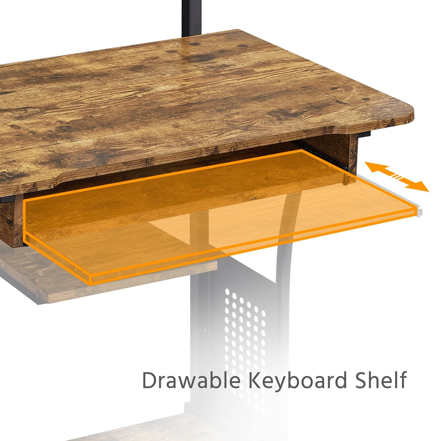 Rustic Brown Computer Desk