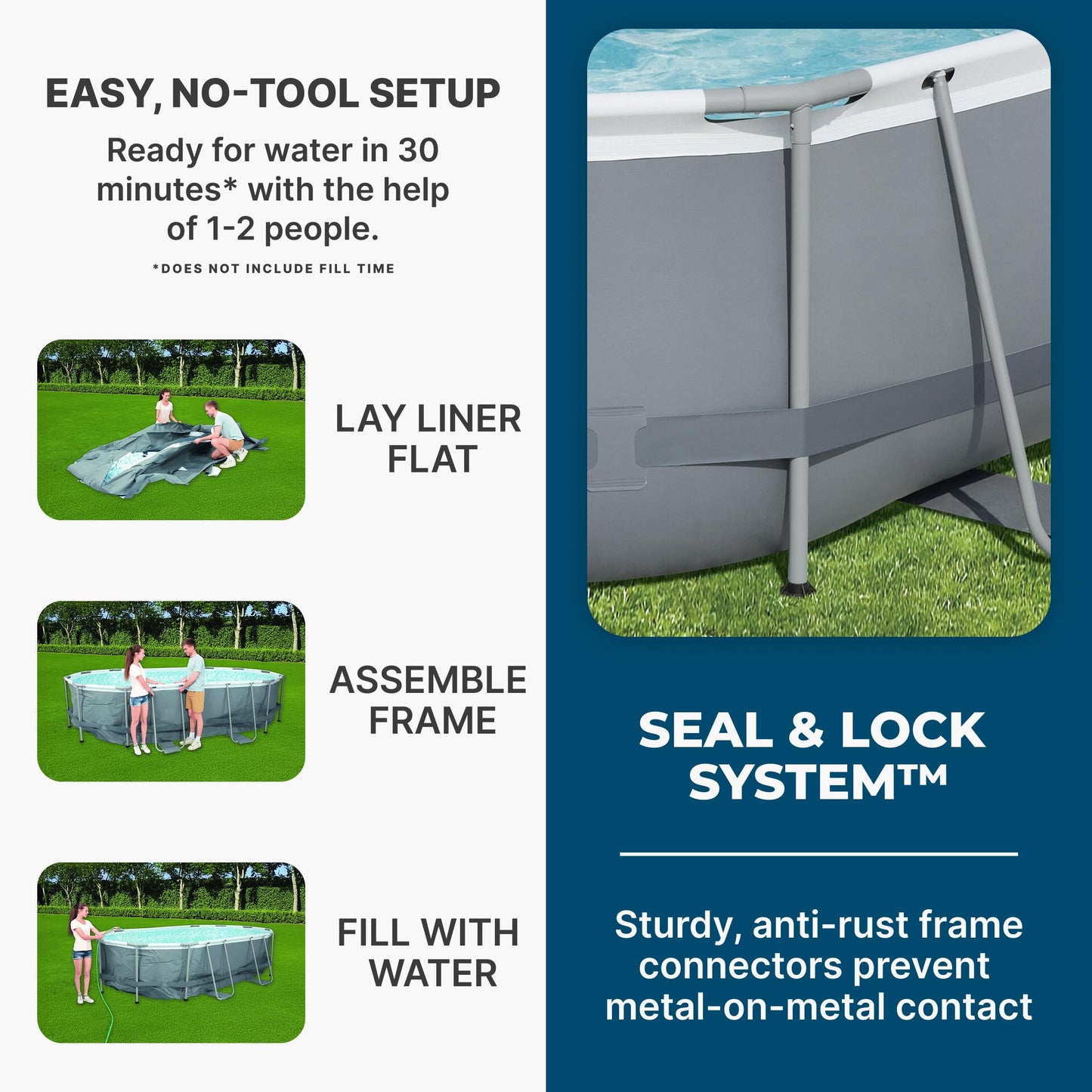 Oval Above Ground Pool Set