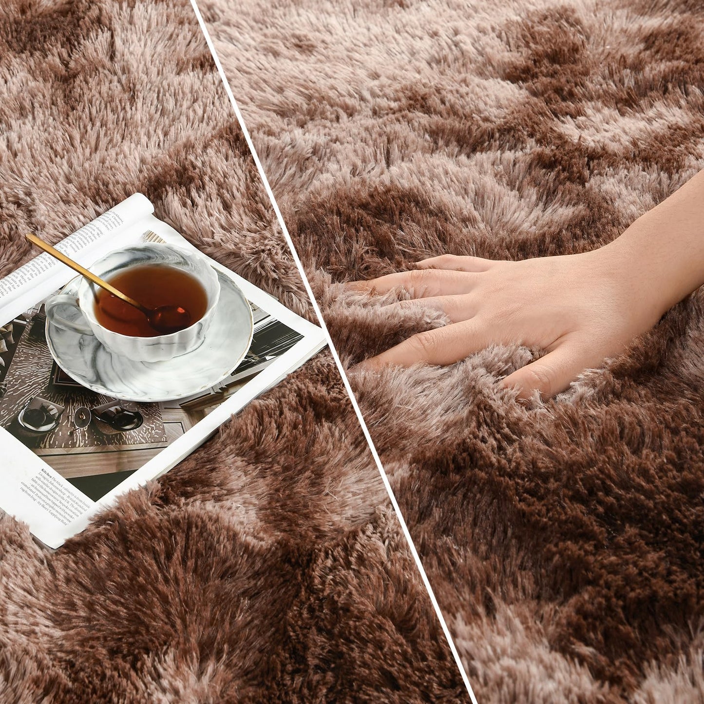 dyed Coffee Area Rugs