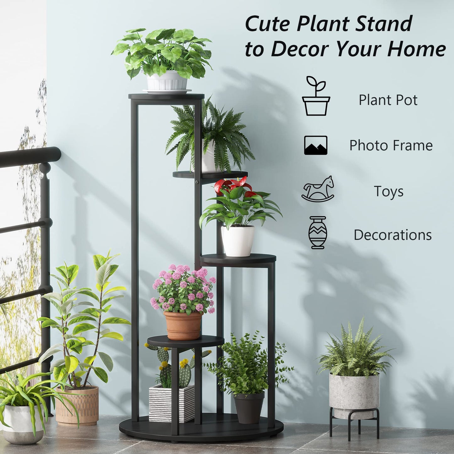 Indoor 4 - Tier Corner Plant Stand