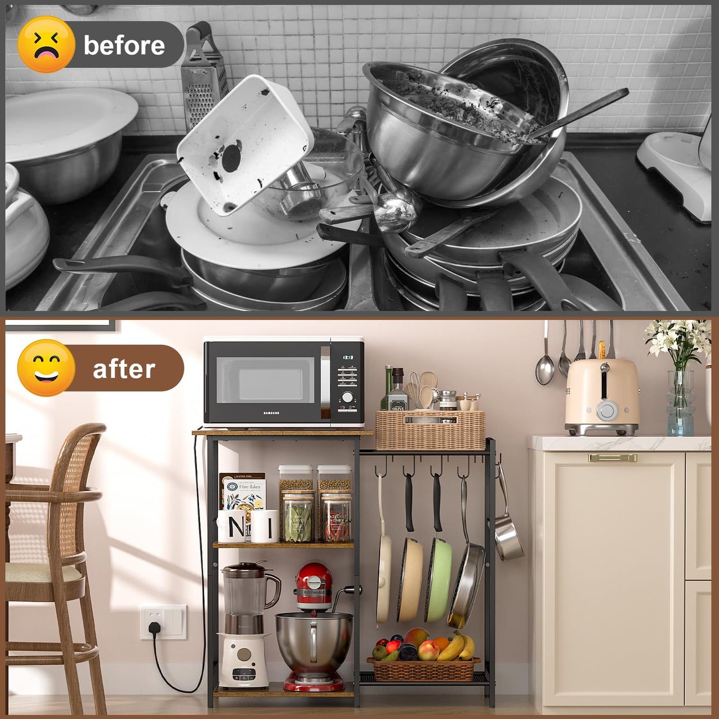 Black Kitchen Rack