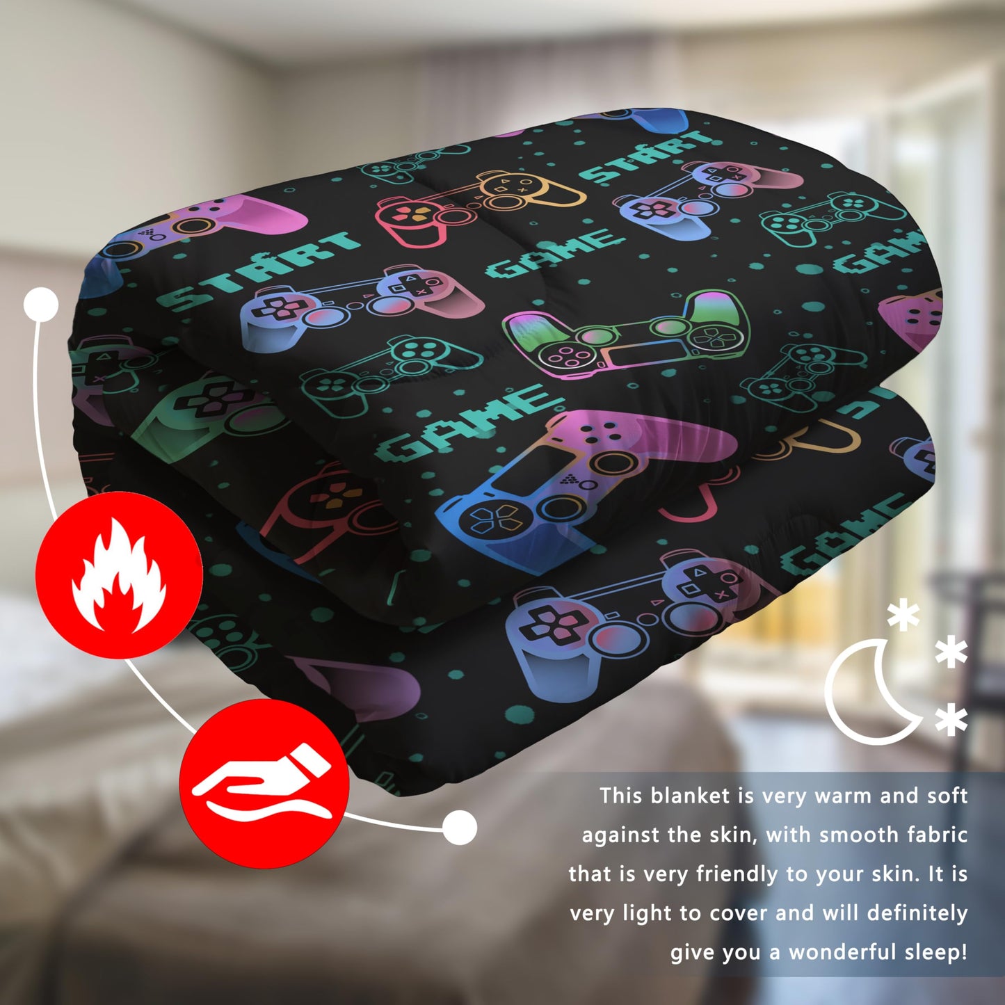 Kids Gaming Comforter Twin Size