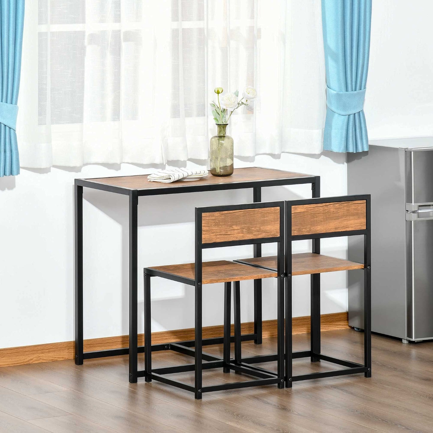 3-Piece Industrial Dining Table Set