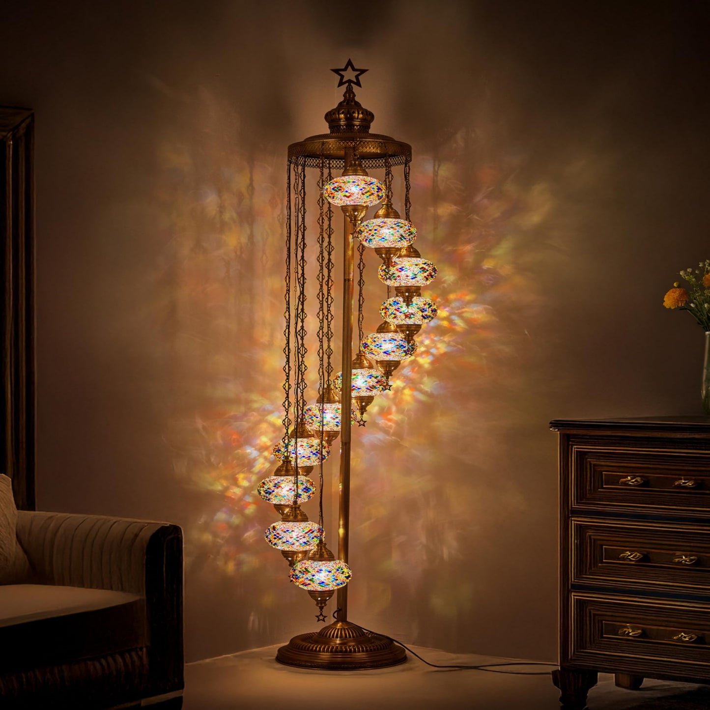 7ft Tall Standing Lamp for Bedroom & Living Room - Handmade Decorative Lighting