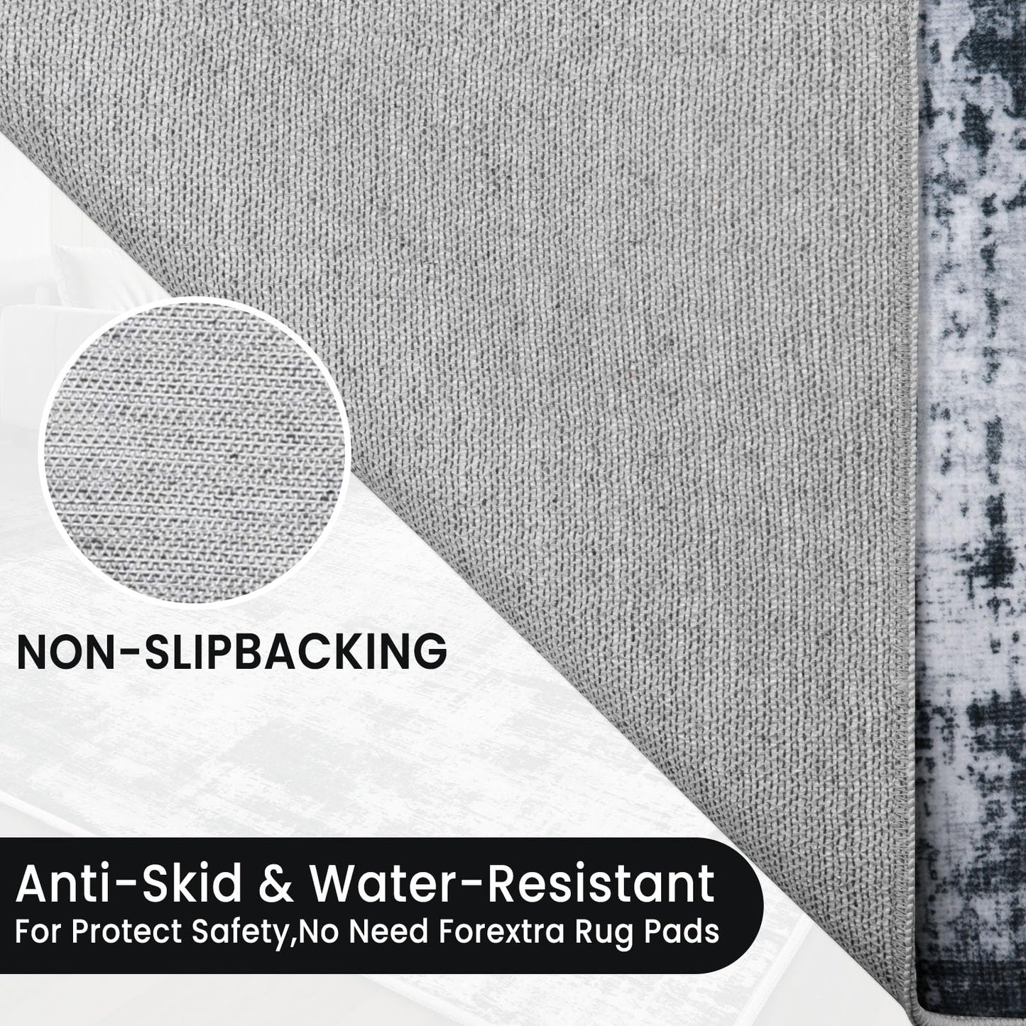 Grey Black Area Rugs
