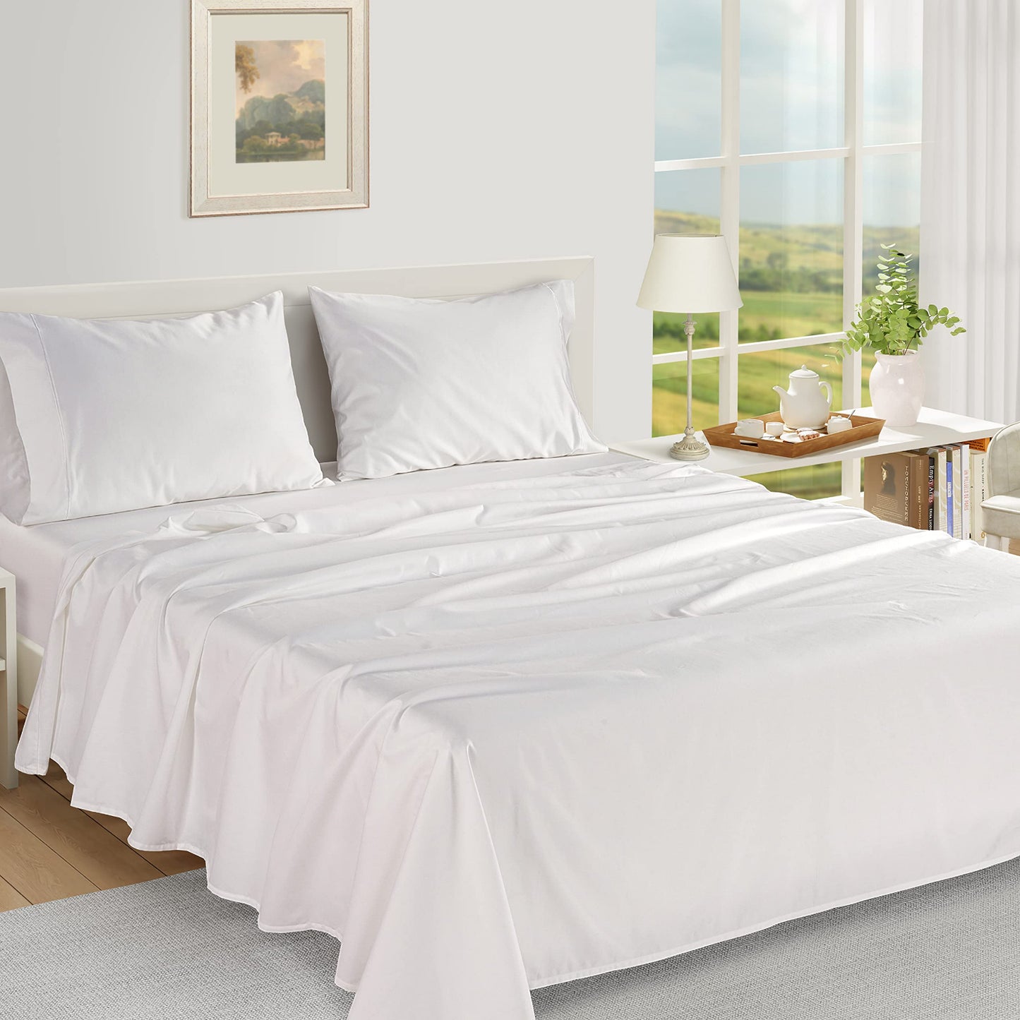 Luxurious Feel Cotton Sheets Queen Size