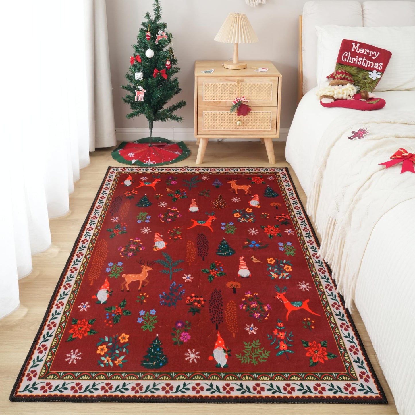 Santa Claus Red Rugs
