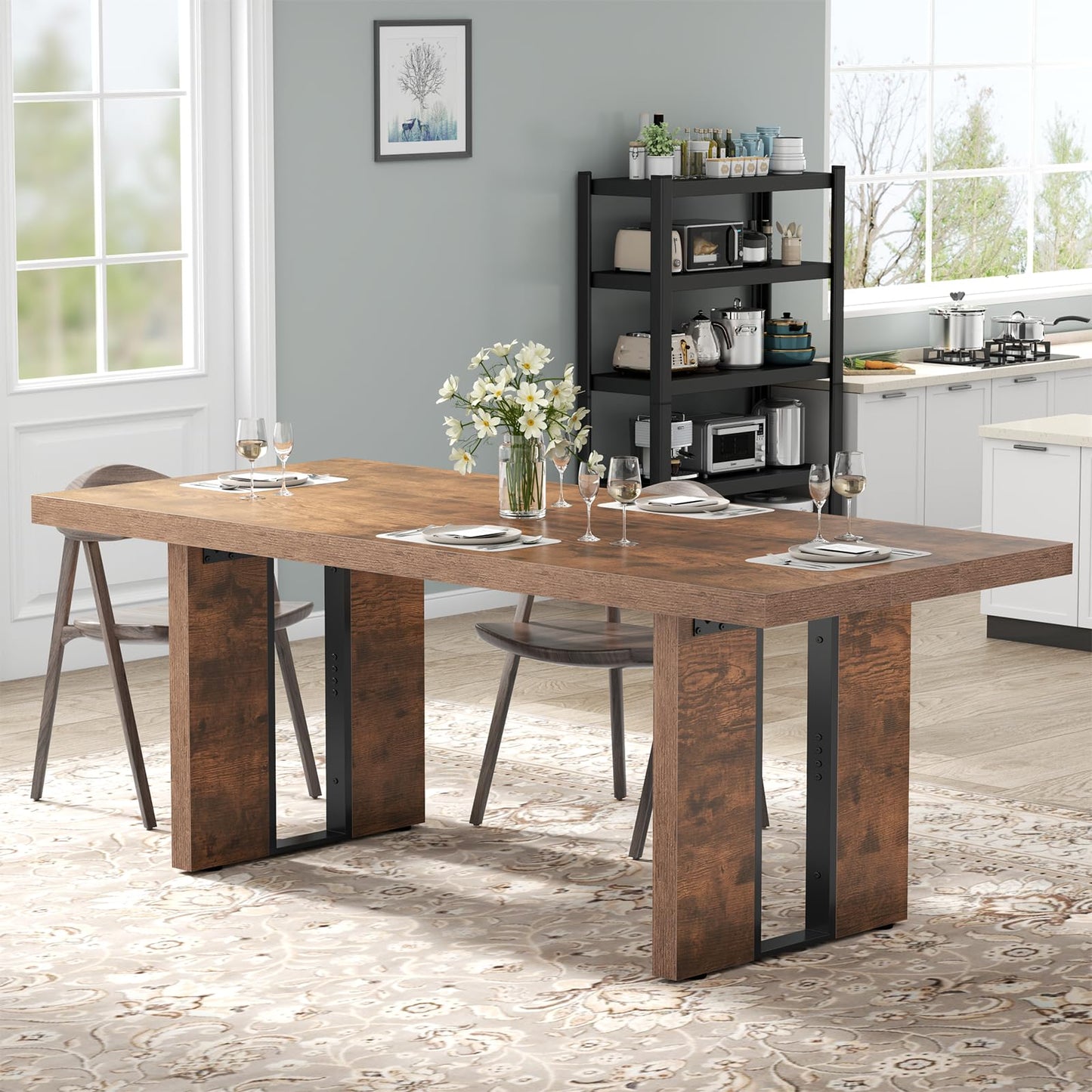 Spacious Dining Table for 6-8 People