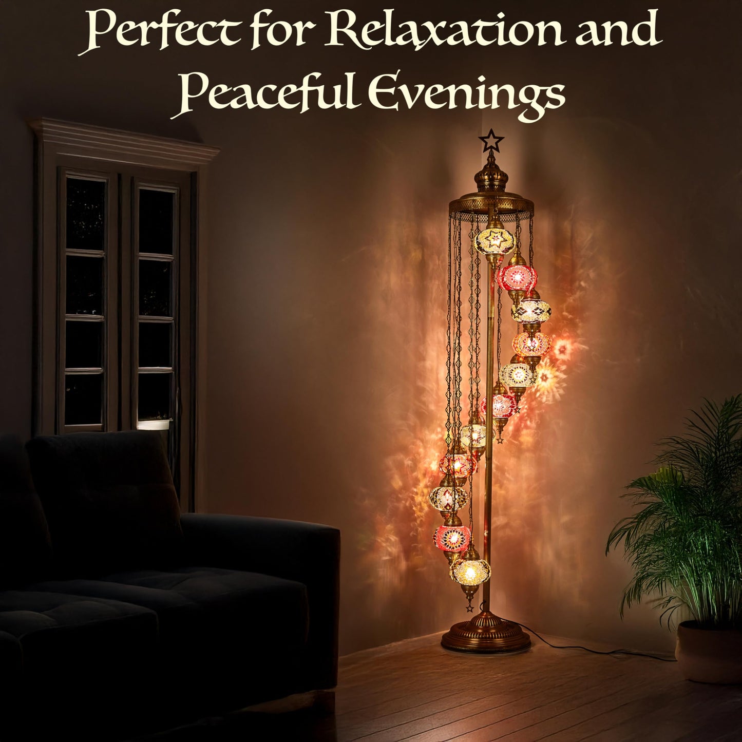 7ft Tall Standing Lamp for Bedroom & Living Room - Handmade Decorative Lighting