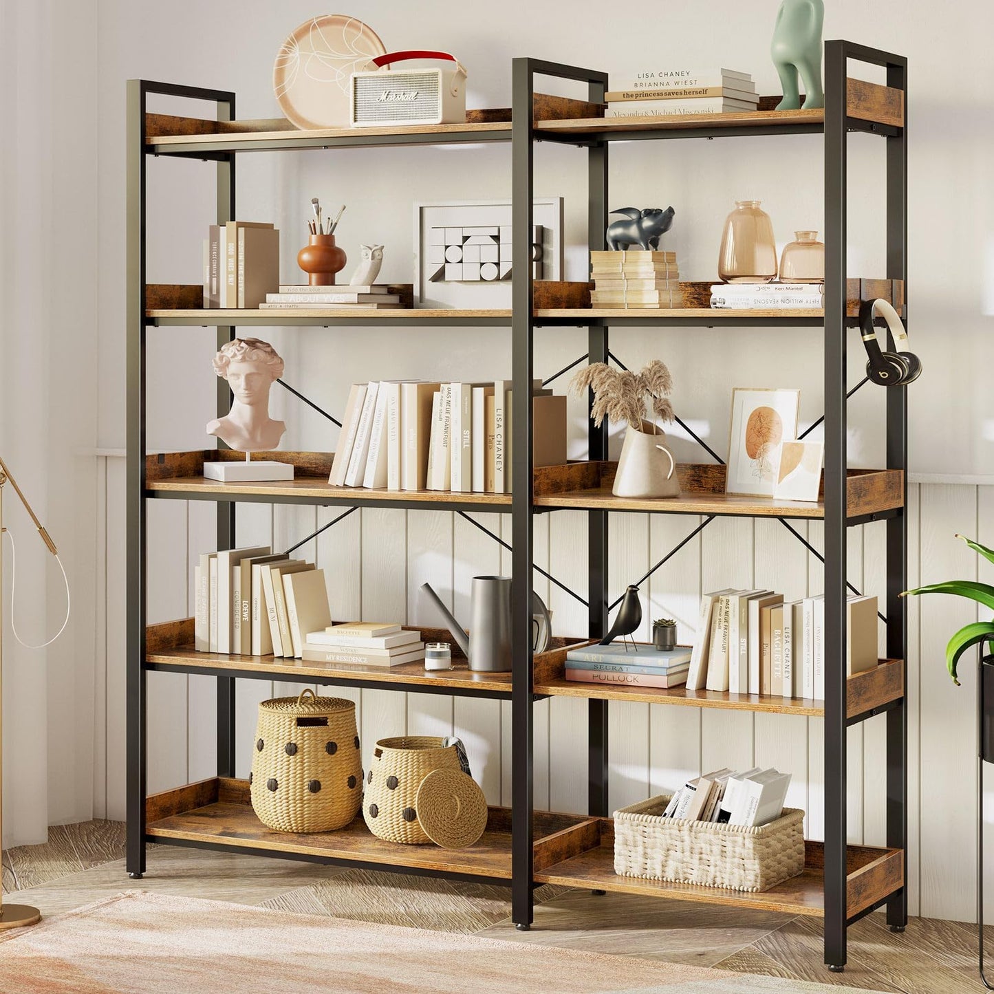 Rustic Brown Bookshelf