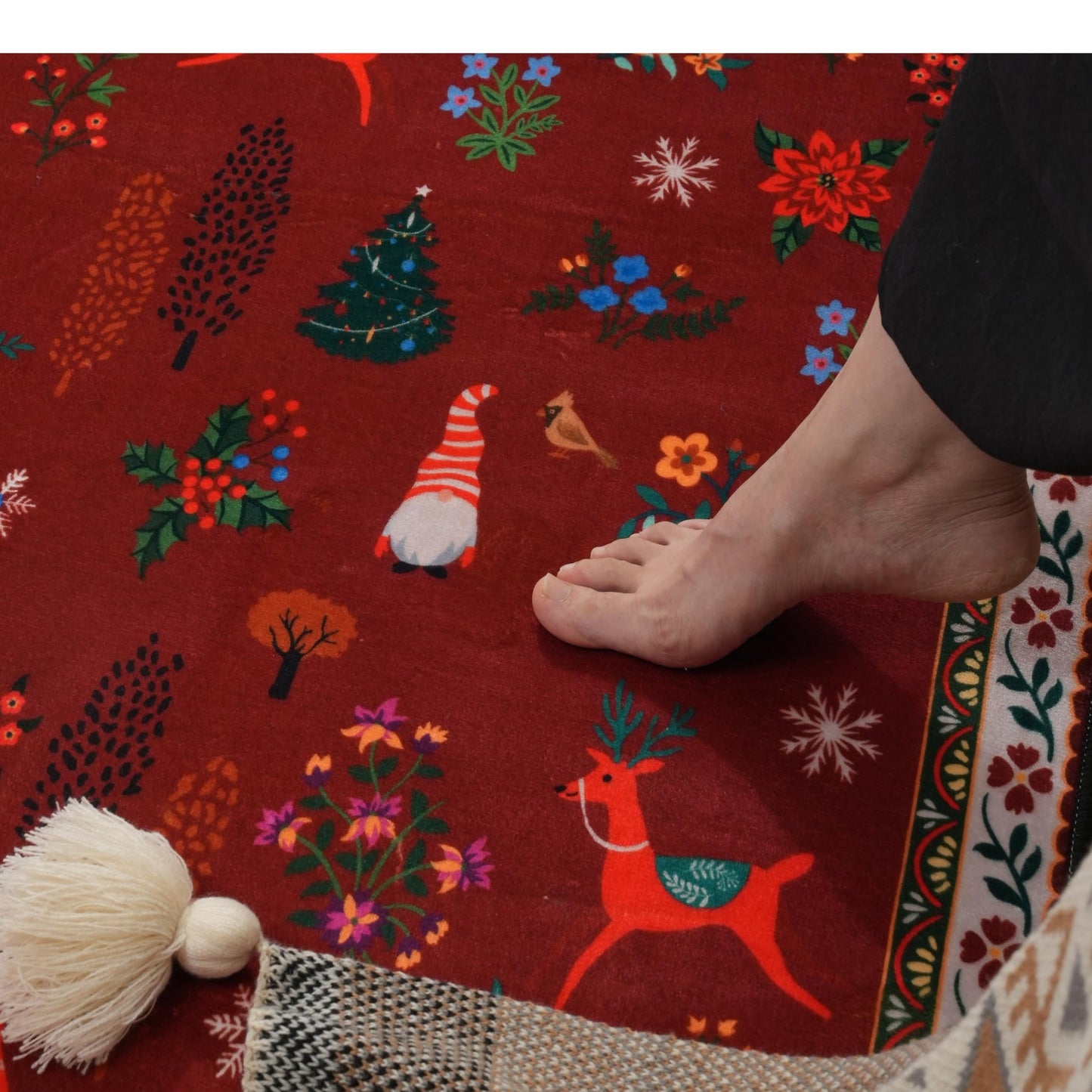 Santa Claus Red Rugs
