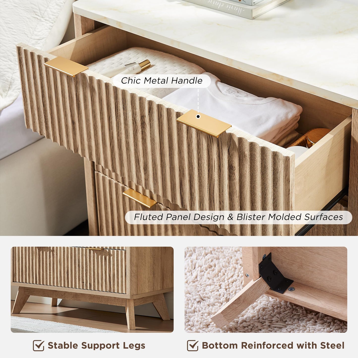 Nightstand Modern Side Table